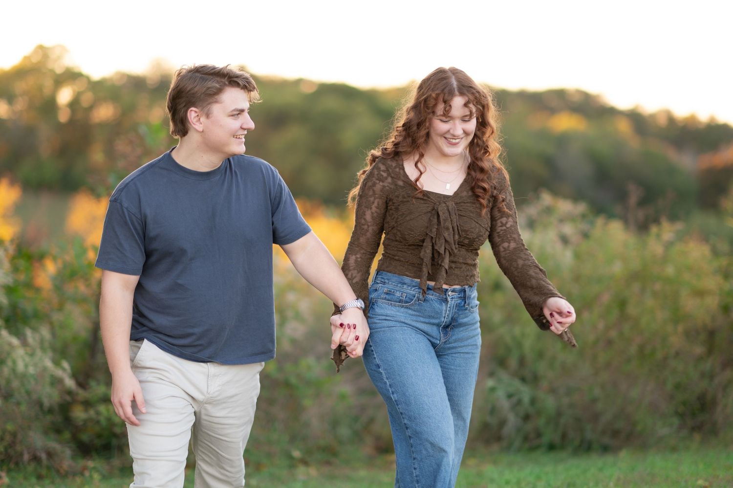 engagement session at preservation park in Thompson Station, TN
