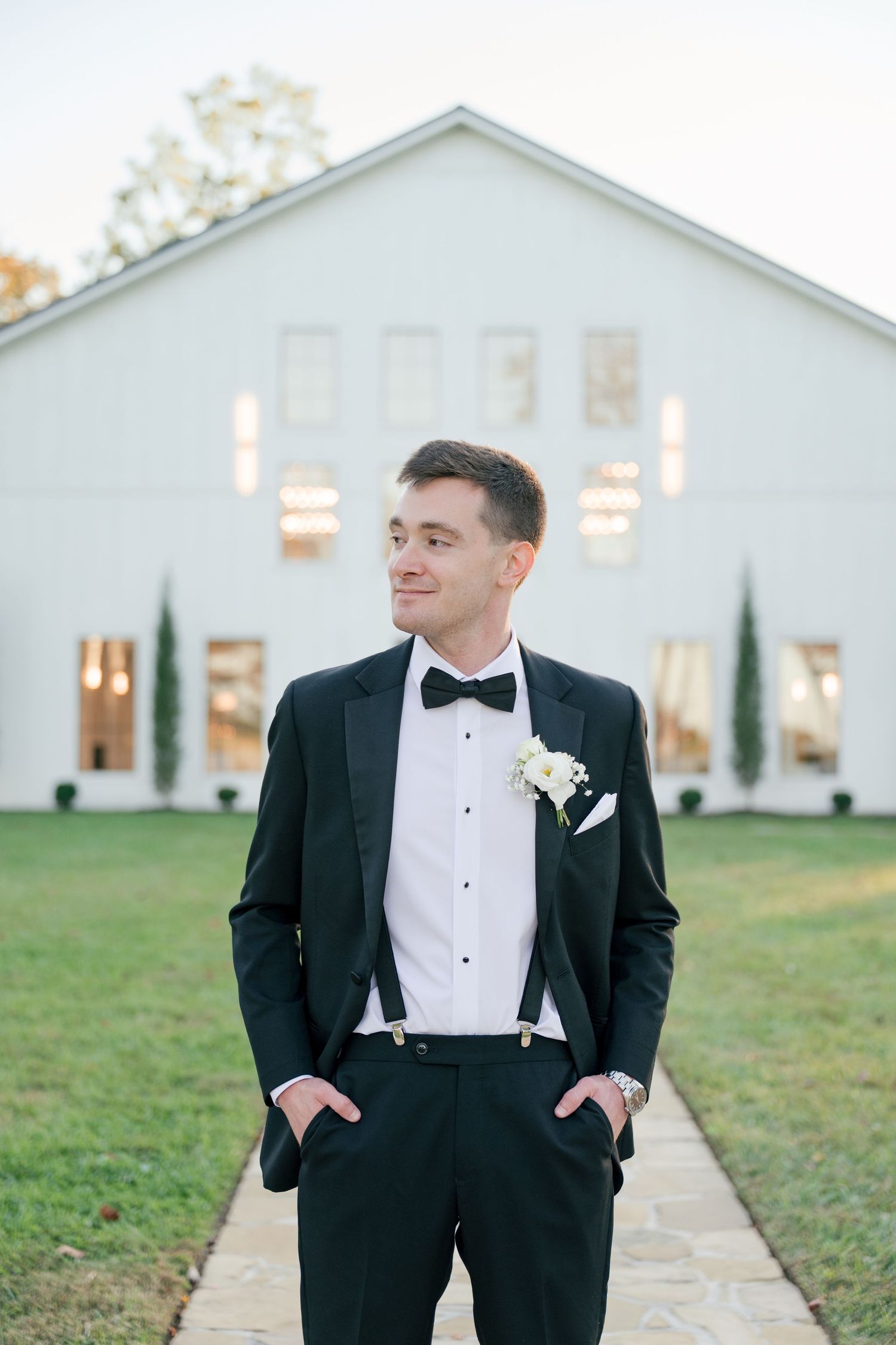 bride and groom portrait in McMinnville, Tennessee at The Monroe