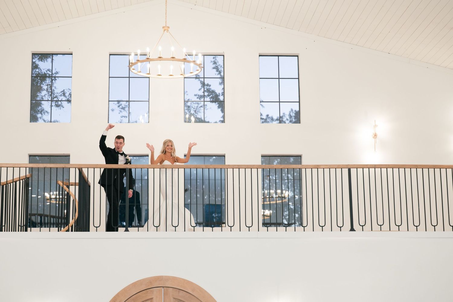 fun wedding reception picture of entrance in McMinnville, Tennessee at The Monroe