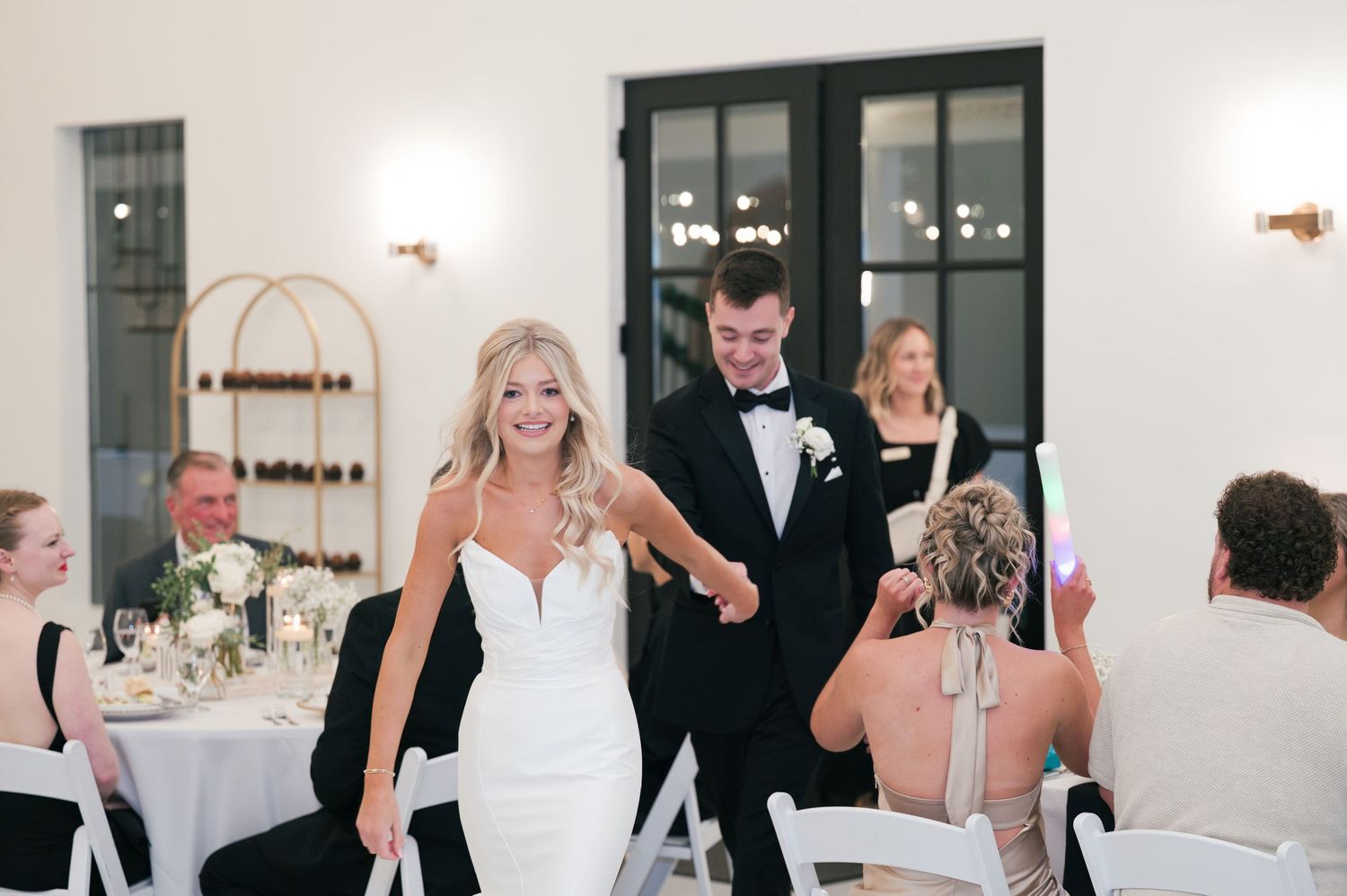 fun wedding reception picture of entrance in McMinnville, Tennessee at The Monroe
