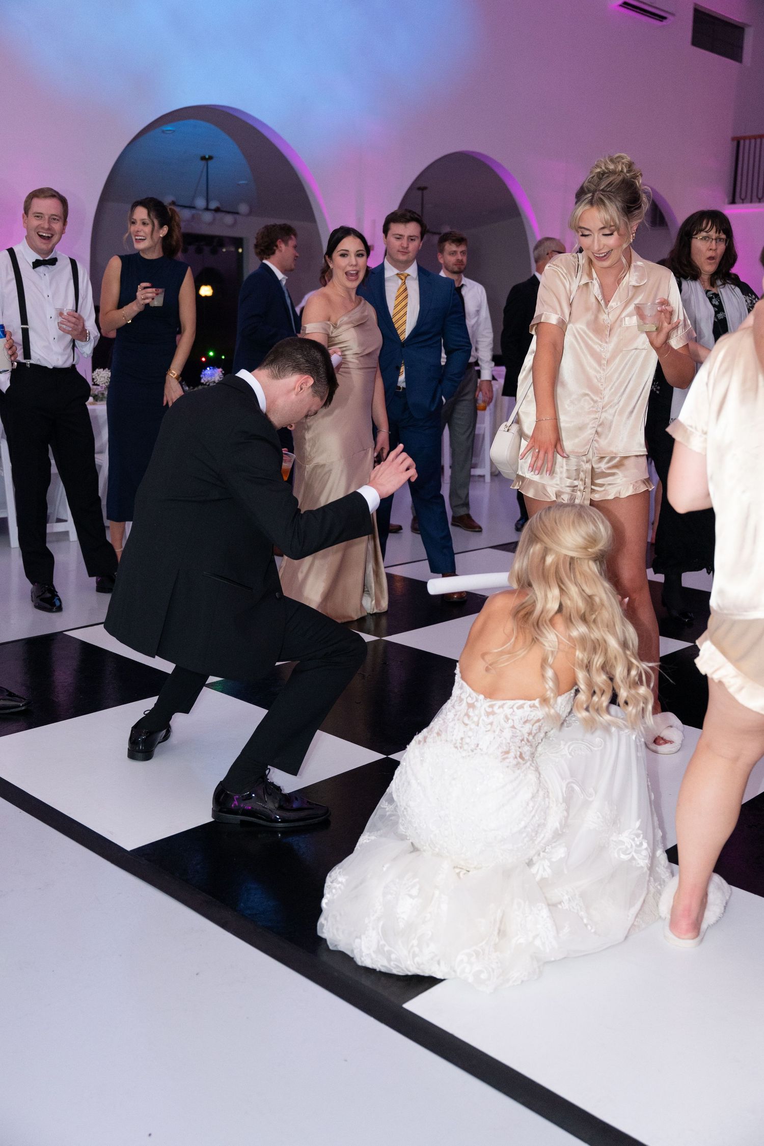 fun wedding reception picture in McMinnville, TN at The Monroe