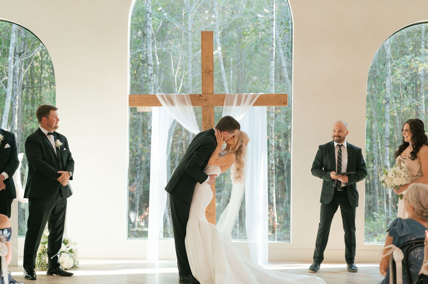 ceremony  portrait in The Monroe, a Nashville wedding venue