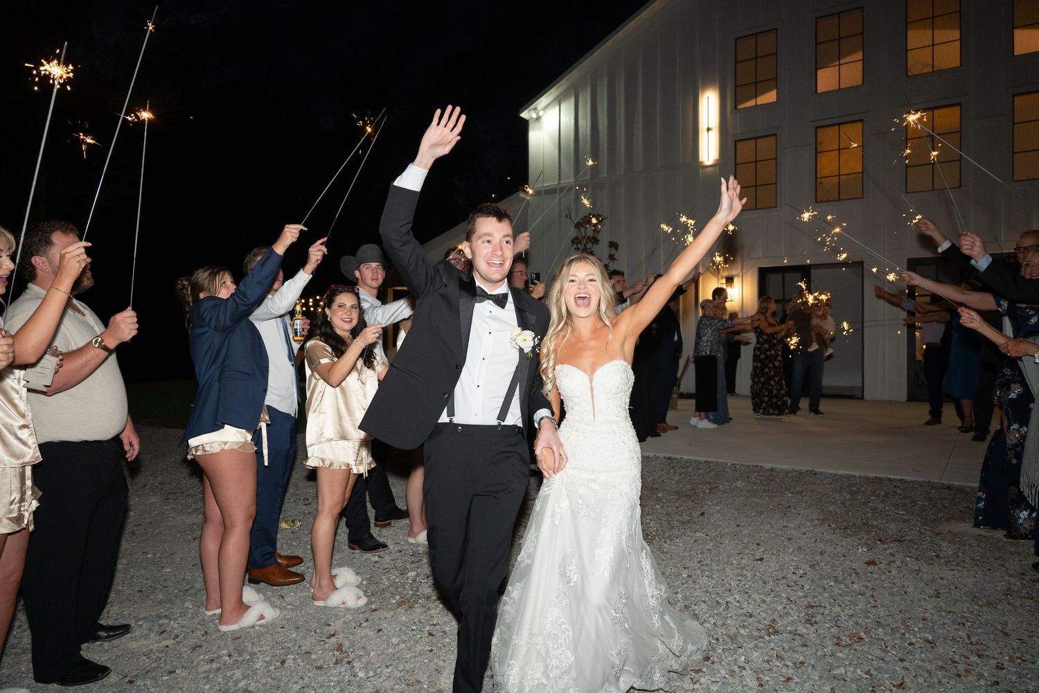 sparkler exit - fun wedding picture in McMinnville, TN at The Monroe
