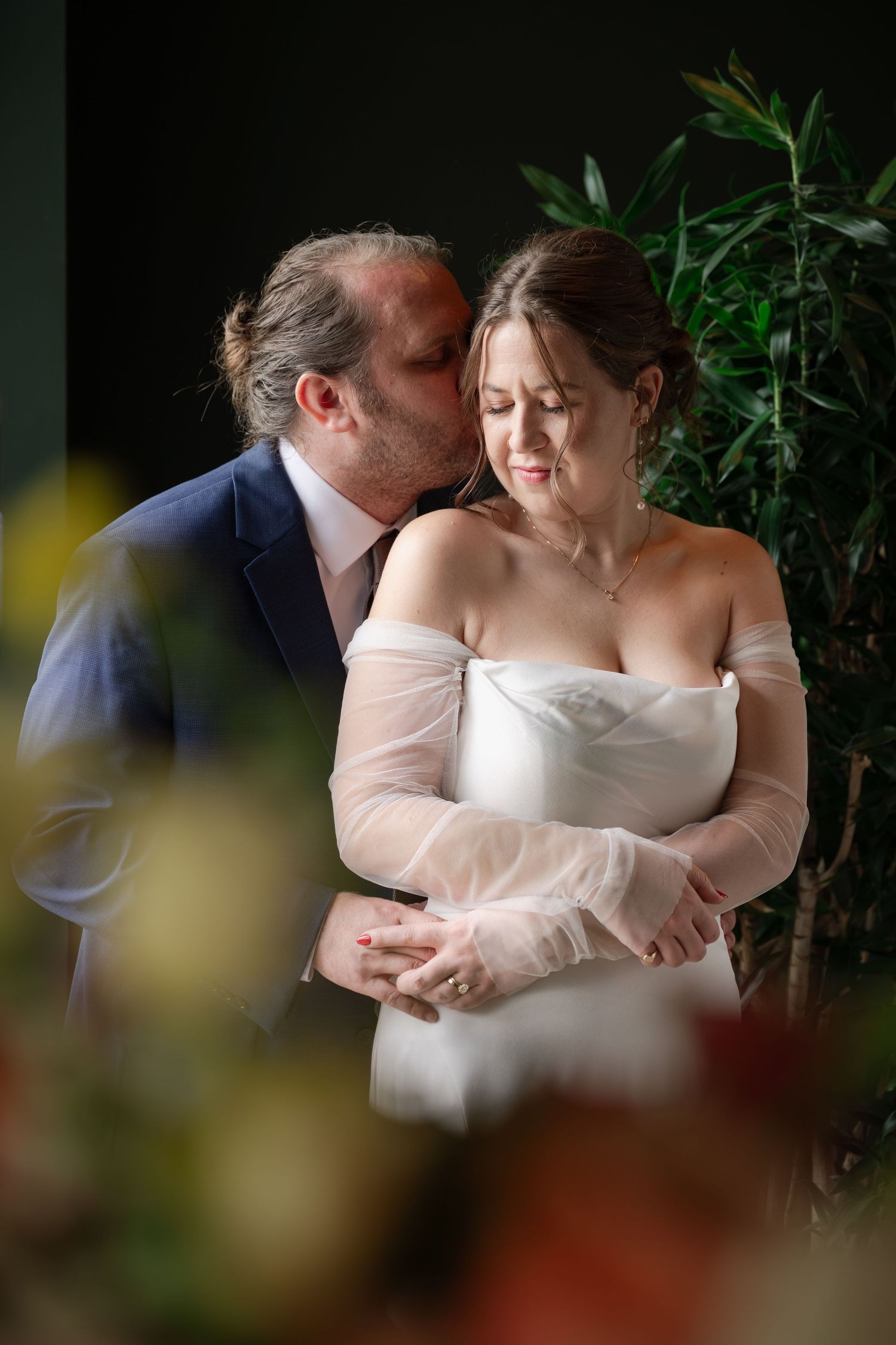 bride and groom portrait during a wedding at Saint Elle in Nashville, Tennessee