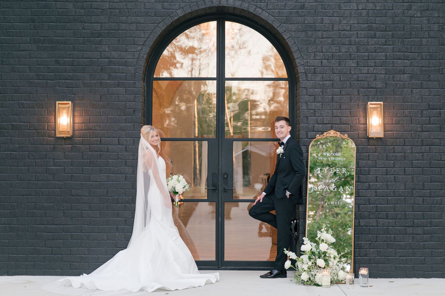 bride and groom portrait in McMinnville, Tennessee at The Monroe