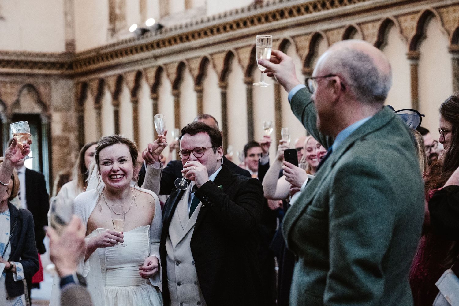 Canterbury cathedral, Canterbury cathedral lodge, crypt wedding ceremony, family, joy, relaxed wedding.Kent documentary wedding photographer
