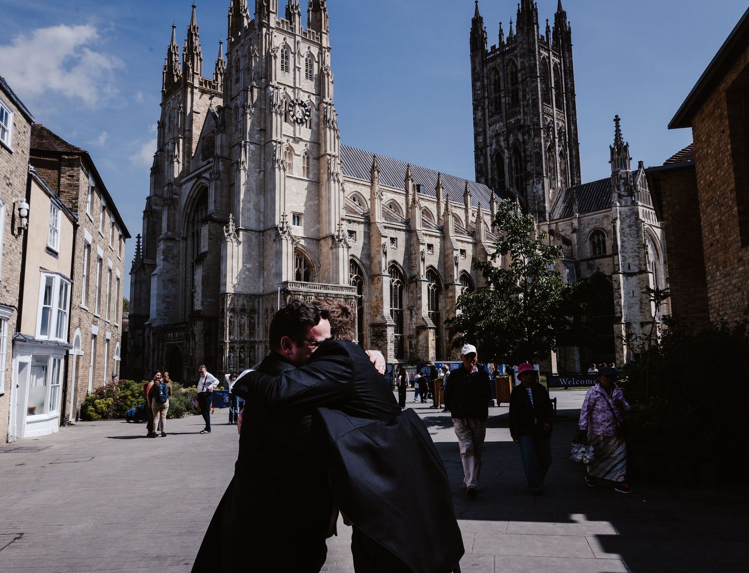 Canterbury cathedral, Canterbury cathedral lodge, crypt wedding ceremony, family, joy, relaxed wedding.Kent documentary wedding photographer