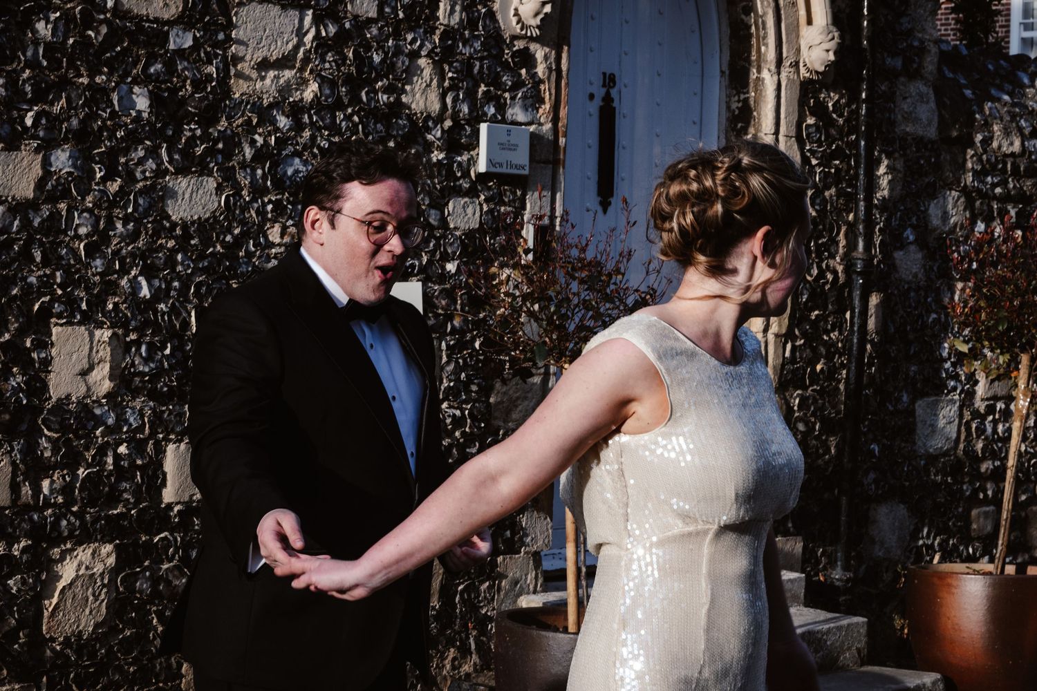 Canterbury cathedral, Canterbury cathedral lodge, crypt wedding ceremony, family, joy, relaxed wedding.Kent documentary wedding photographer