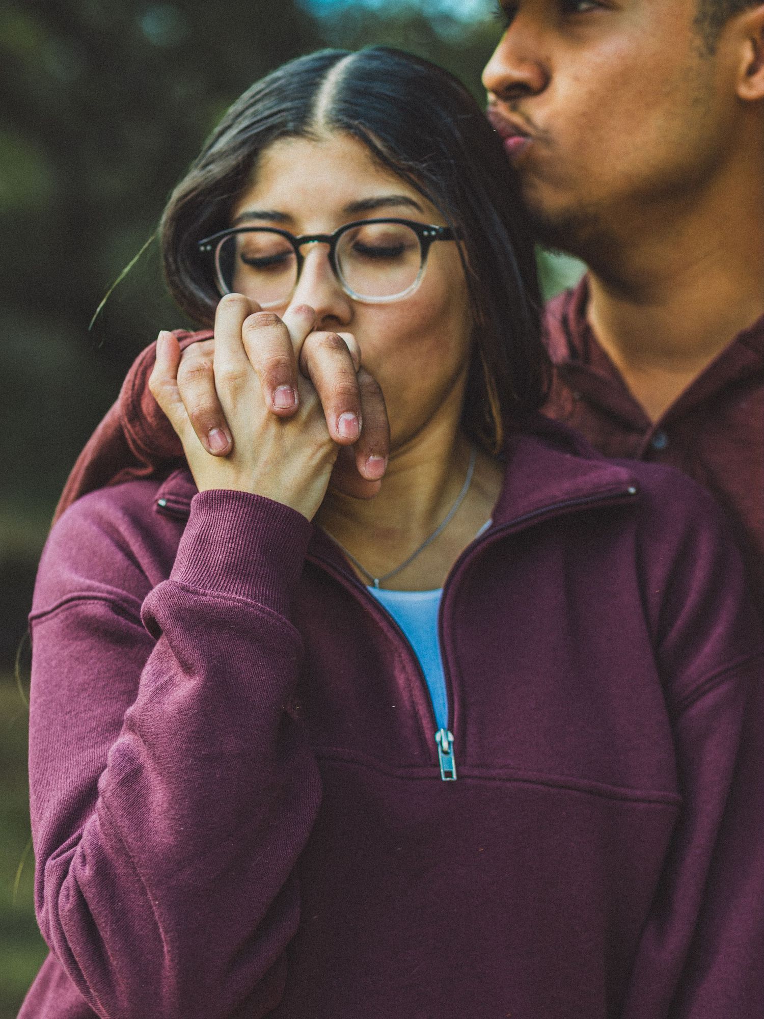 Couple holding hands during Austin Texas photography session