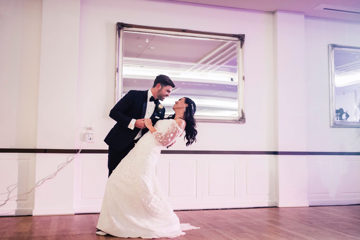 Romantic first dance moment at The Grange Golf Club Kembla Grange.