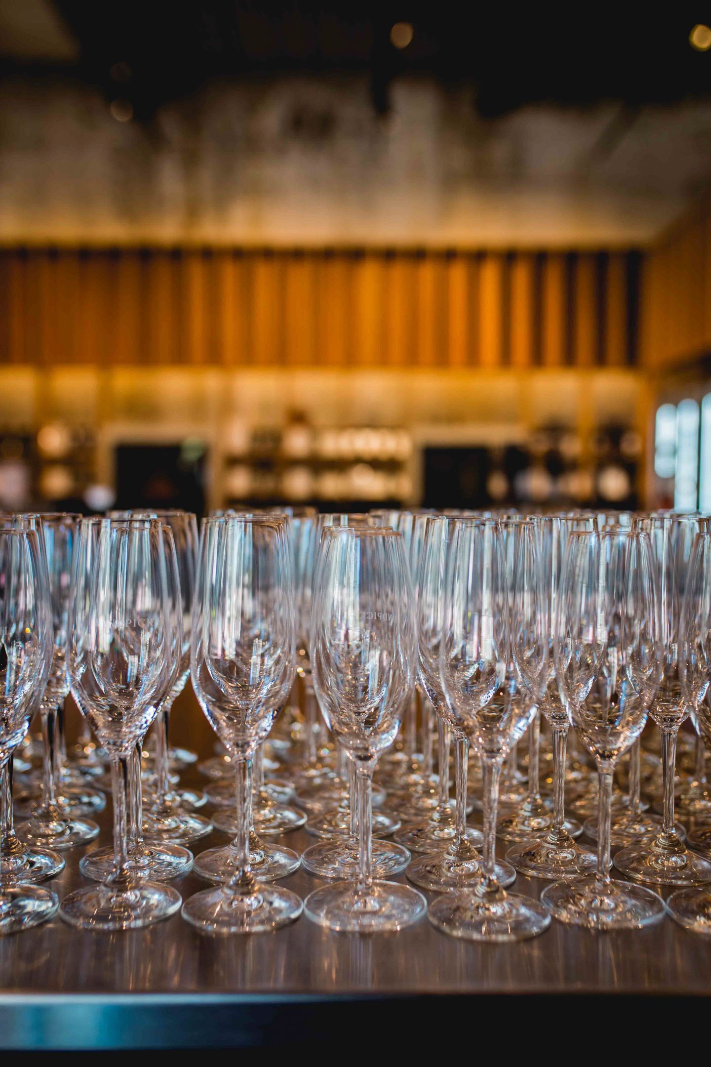 Warm, intimate atmosphere inside Handpicked Cellar Door Sydney for a winter wedding lunch.
