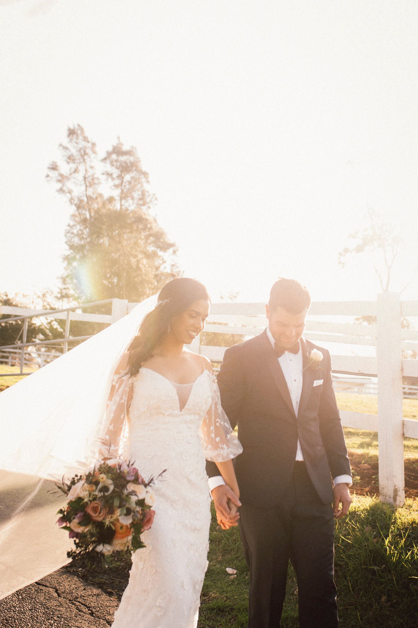 Dramatic pastoral landscape shot near Kiama used for winter wedding portraits.