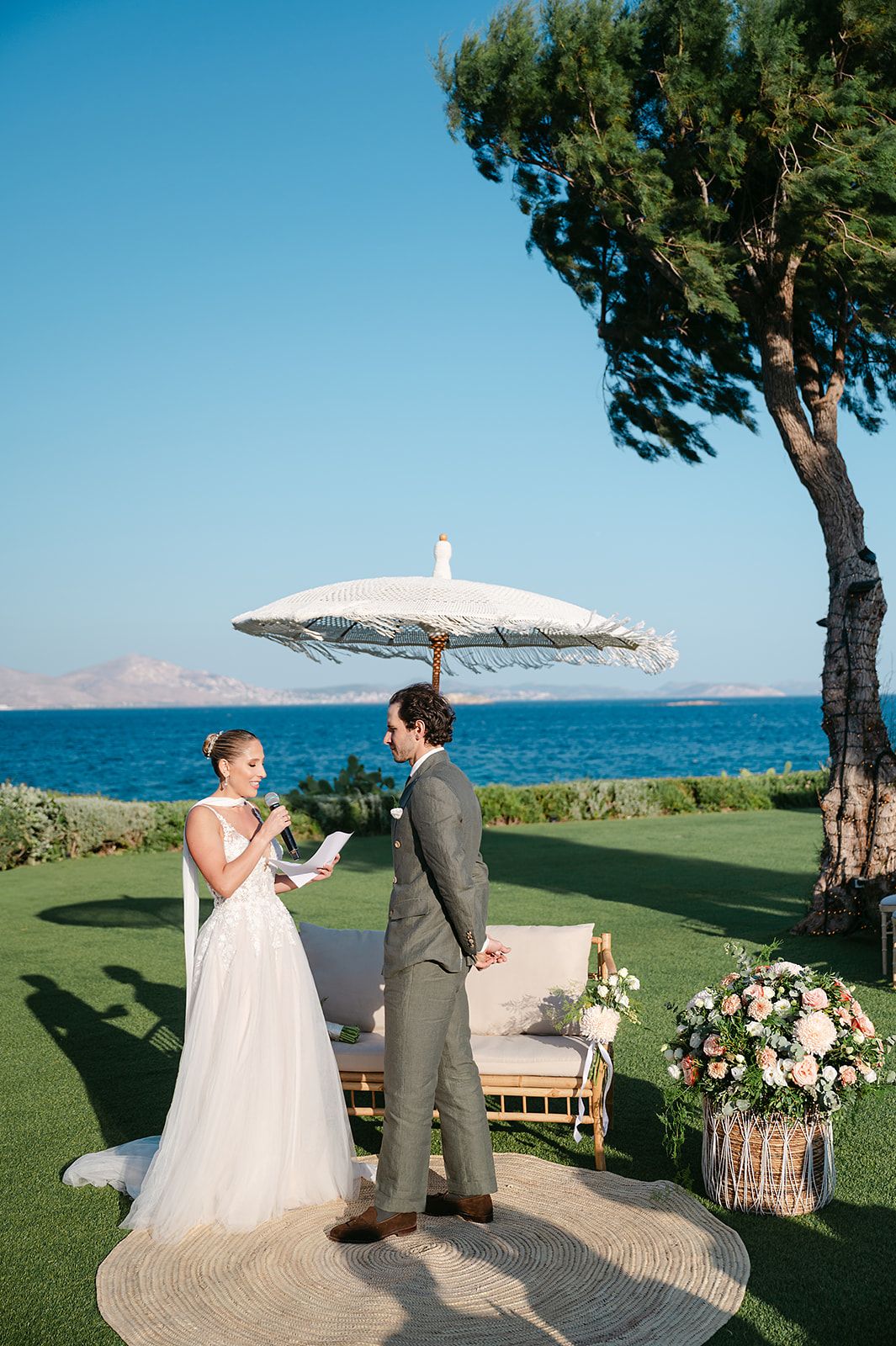Wedding ceremony at Island Riviera Resort on the Athens Riviera