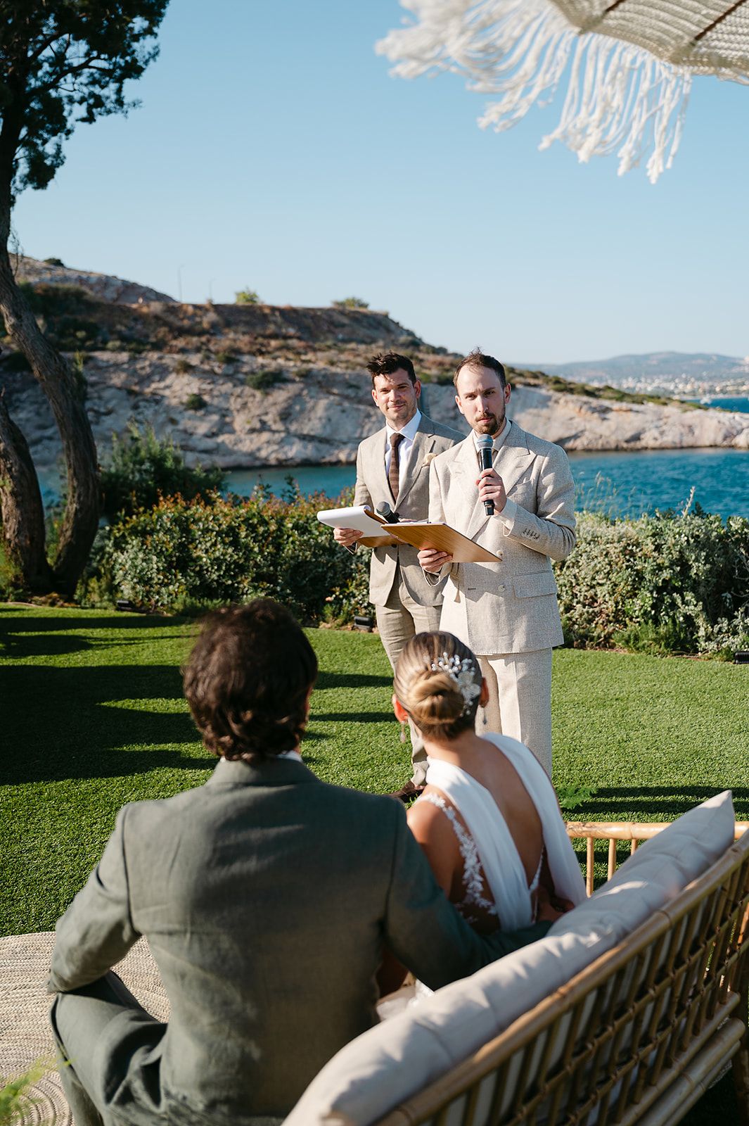 Wedding ceremony at Island Riviera Resort on the Athens Riviera