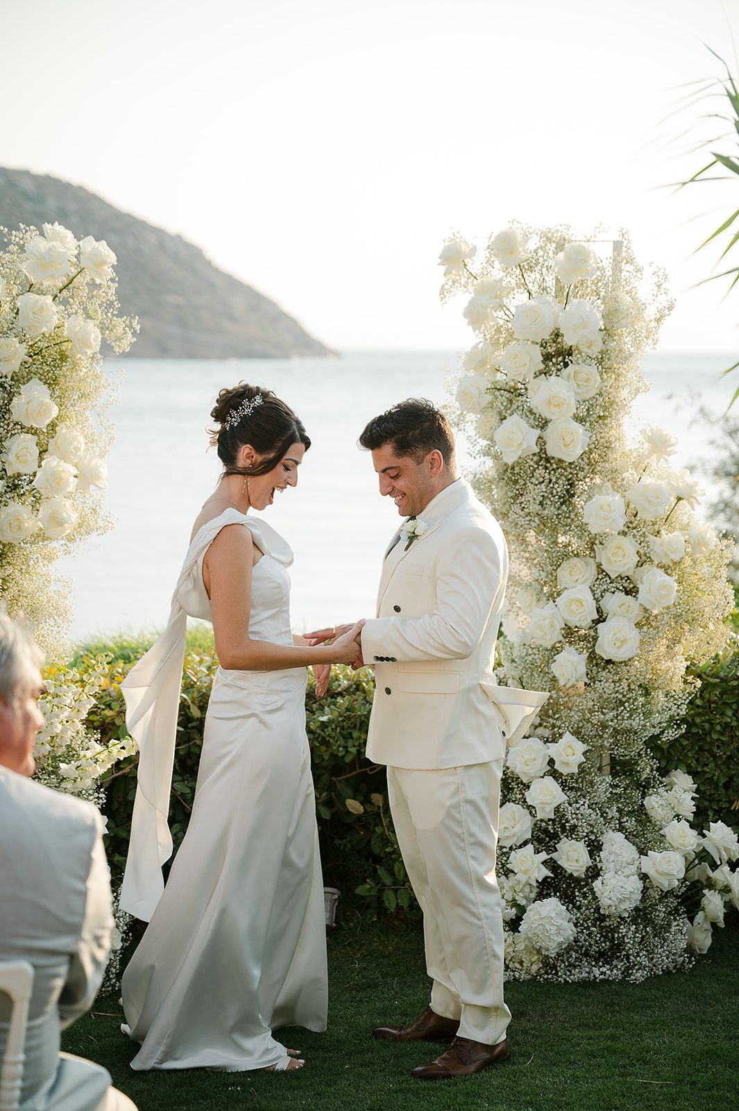 Wedding ceremony at Ktima 48 overlooking the sea