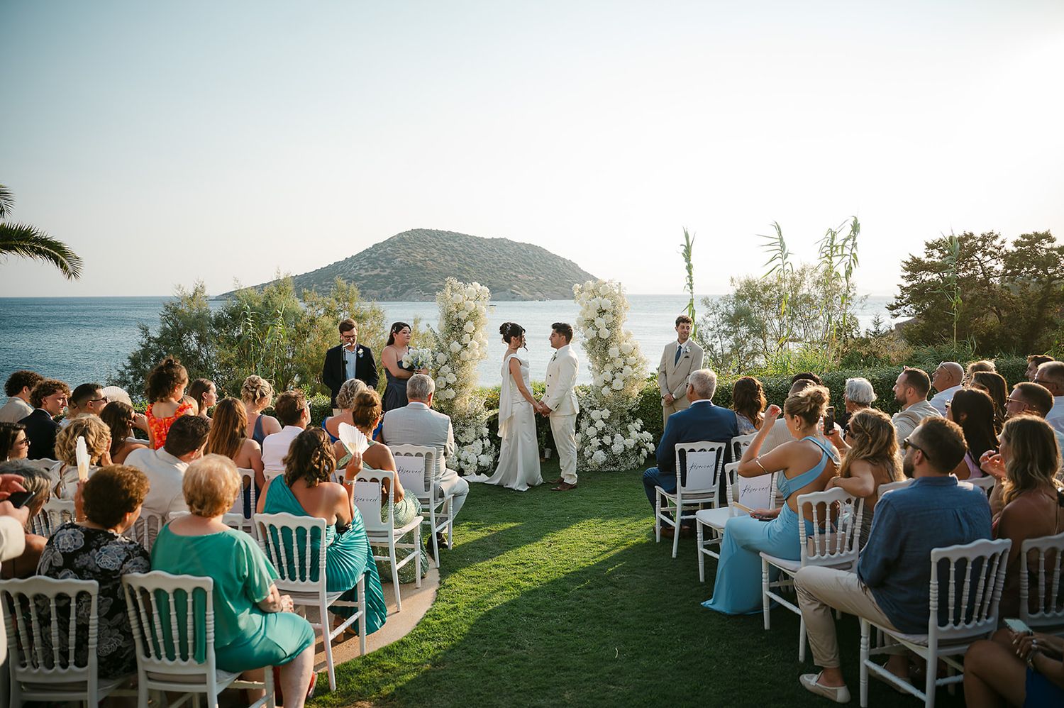 Wedding ceremony at Ktima 48 overlooking the sea