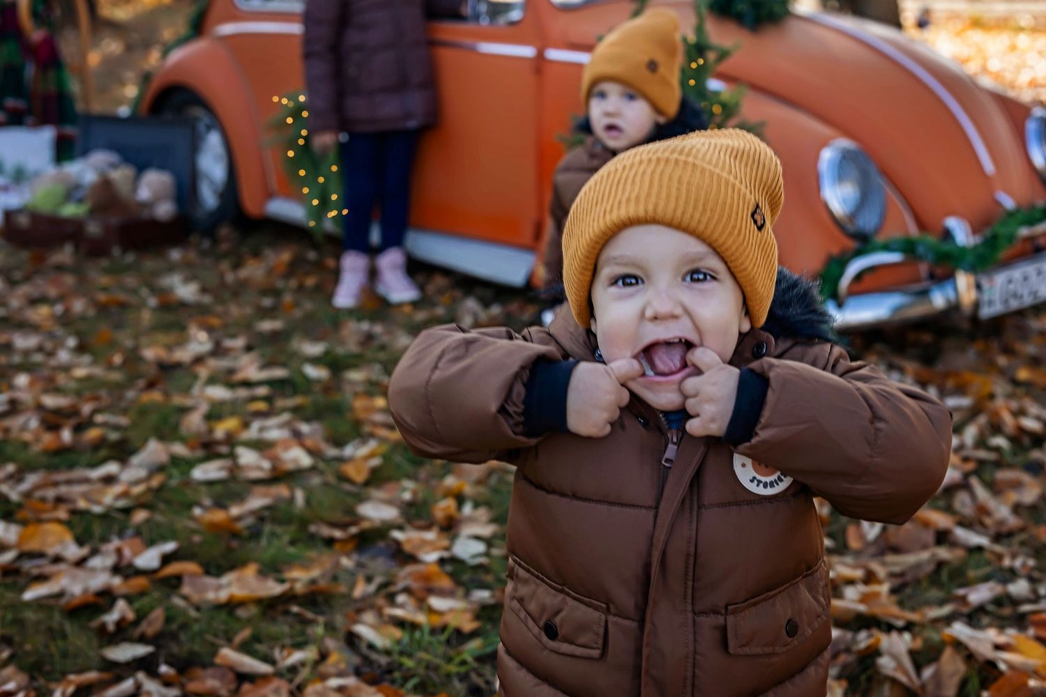 Petrik Renata Photography fotója, ami karácsonykor készült szabadtéren egy vw bogárral