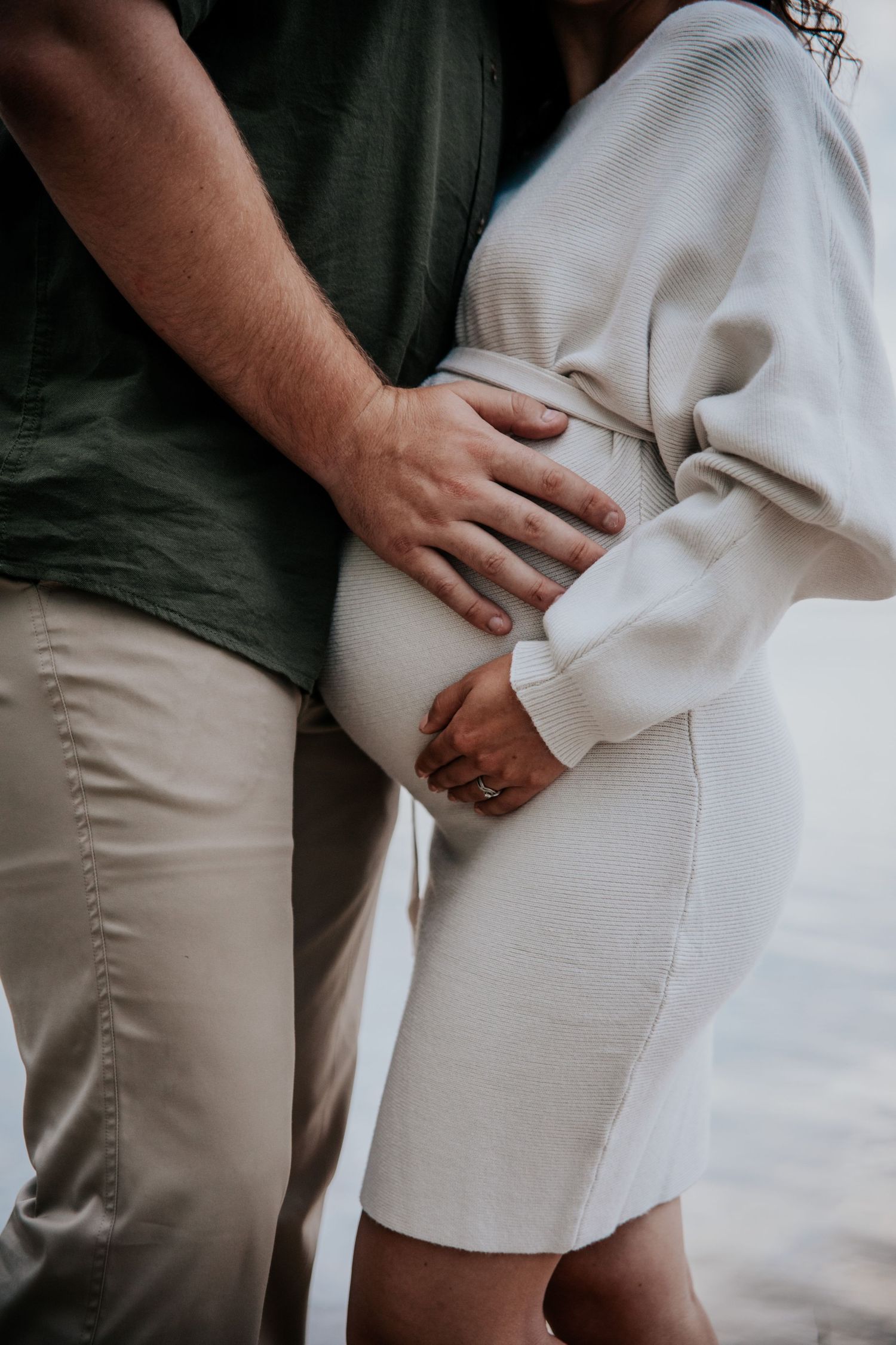 Close up of pregnant belly during Colorado Springs maternity photo session