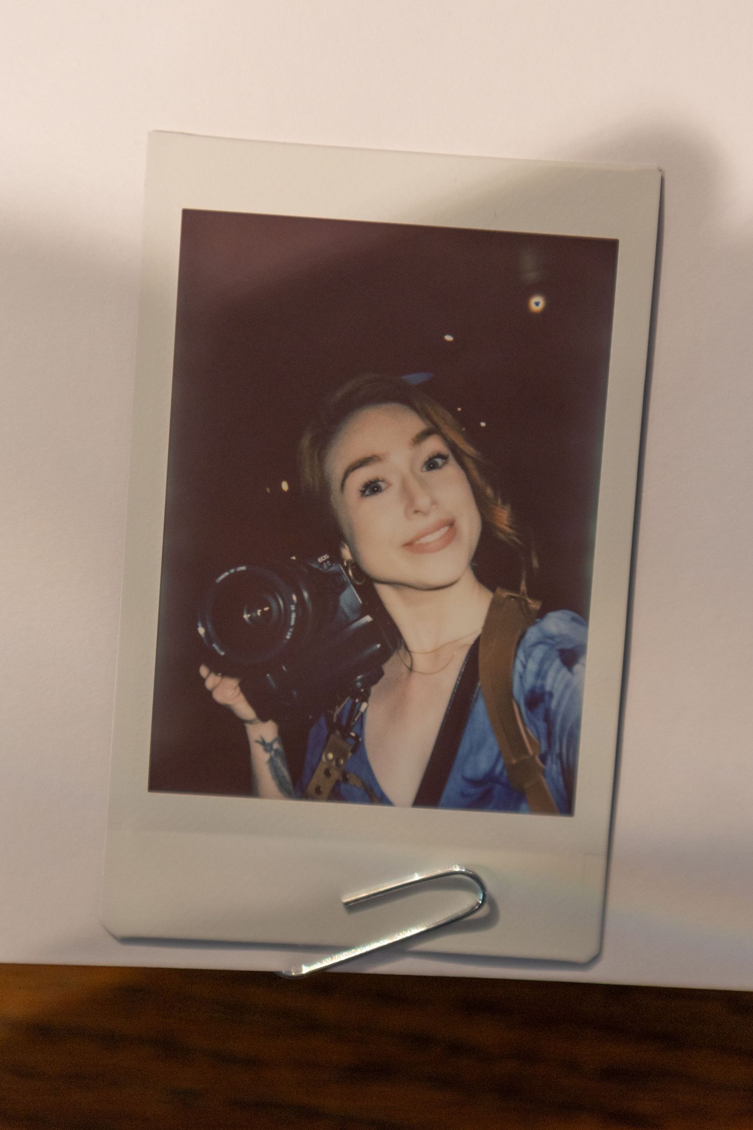 polaroid of paige edge the photographer behind the business
