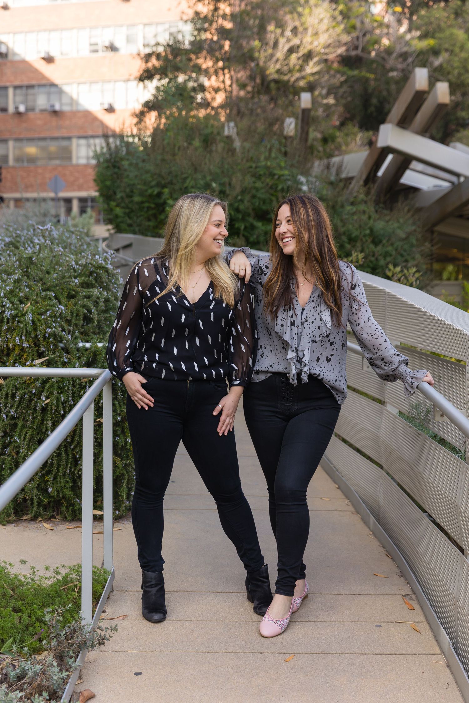 Business partners posing for a branding session at UCLA.