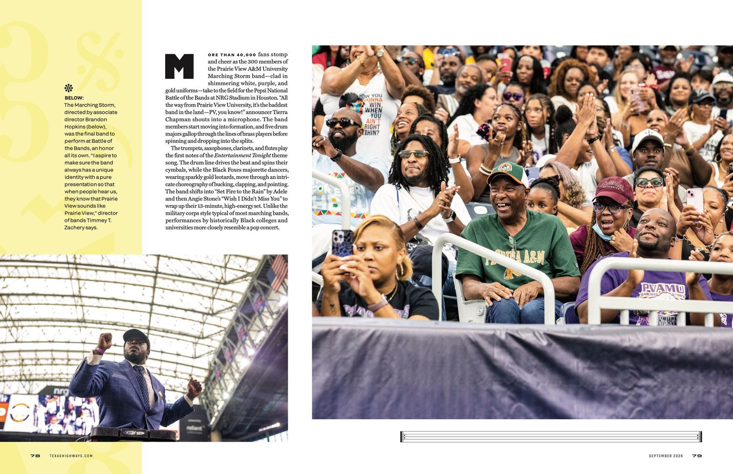 Behind the Scenes With Prairie View A&M’s All-Star Marching Band, Texas Highways Magazine, 2026 Issue