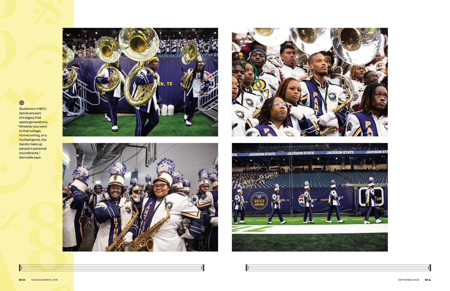 Behind the Scenes With Prairie View A&M’s All-Star Marching Band, Texas Highways Magazine, 2026 Issue