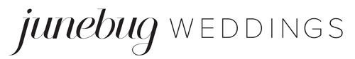 Elegant script logo for Junebug Weddings in black text.
