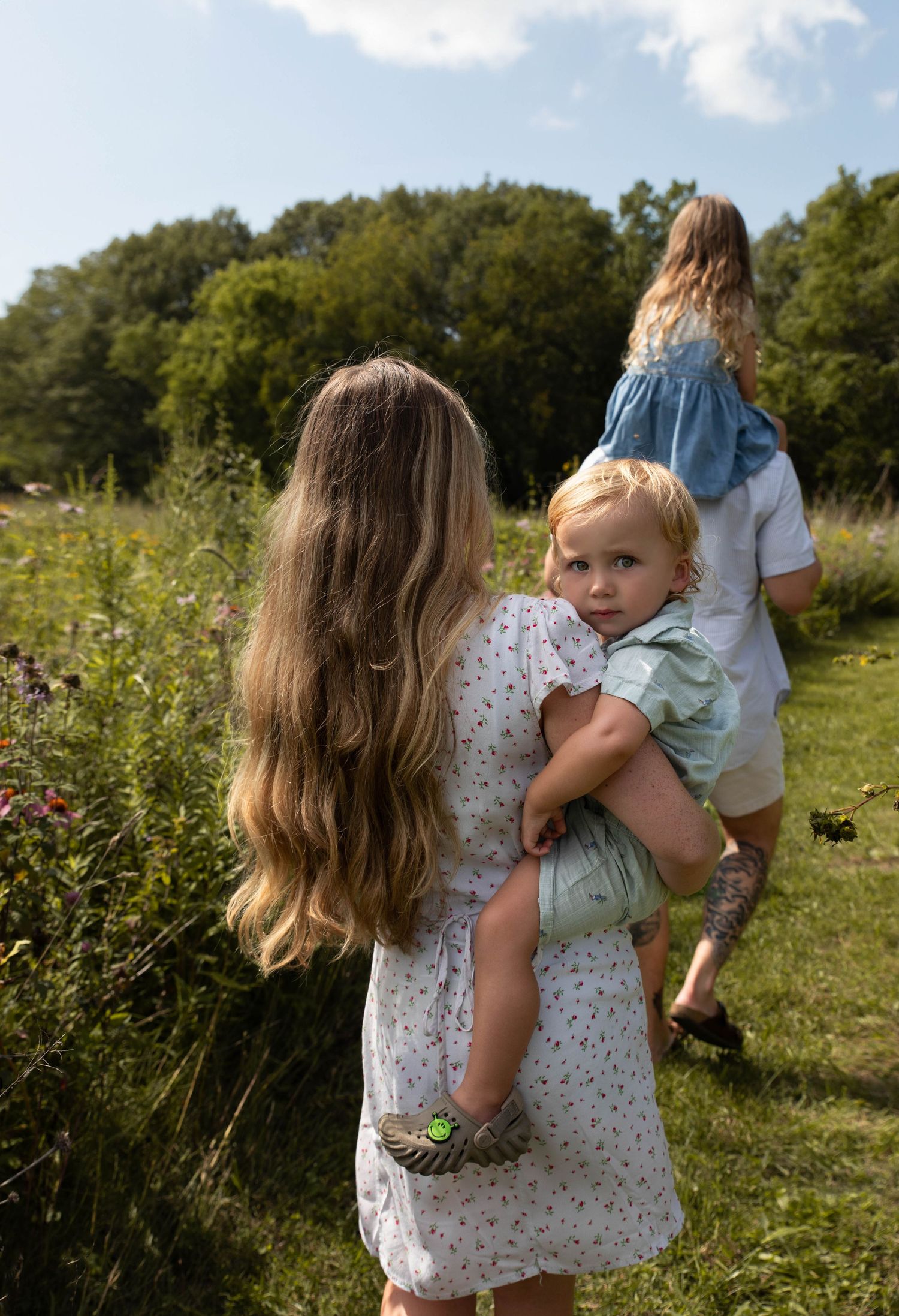 Family portrait session at Jubilee College State Park in Kickapoo, IL