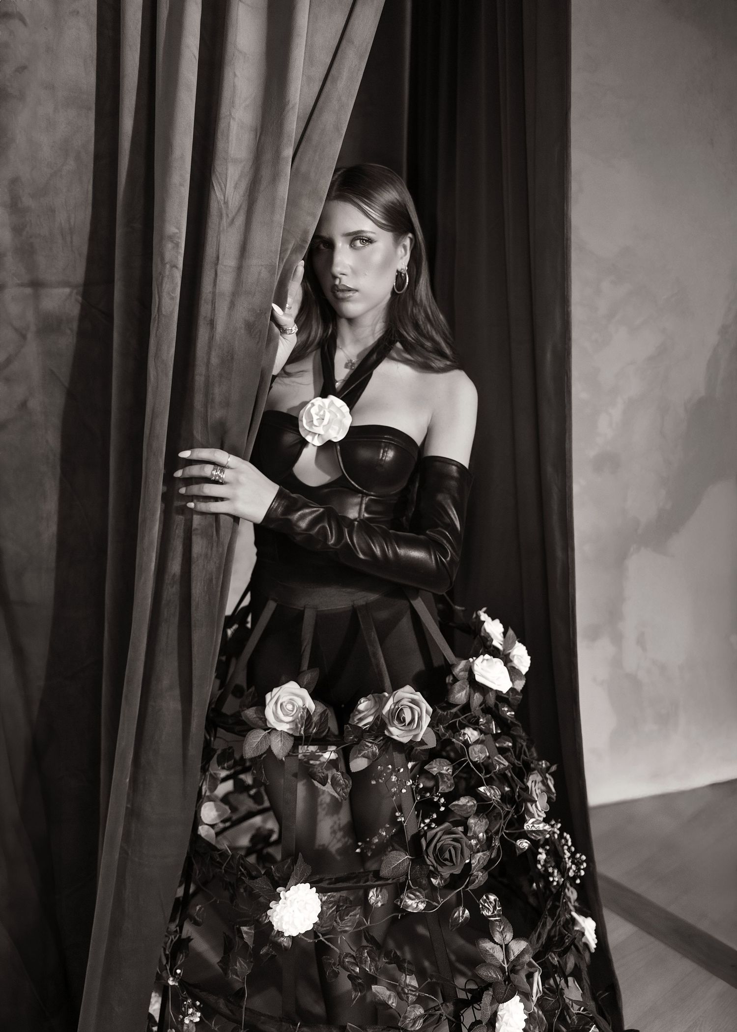 Flowered creative concept portrait session in Chicago, IL