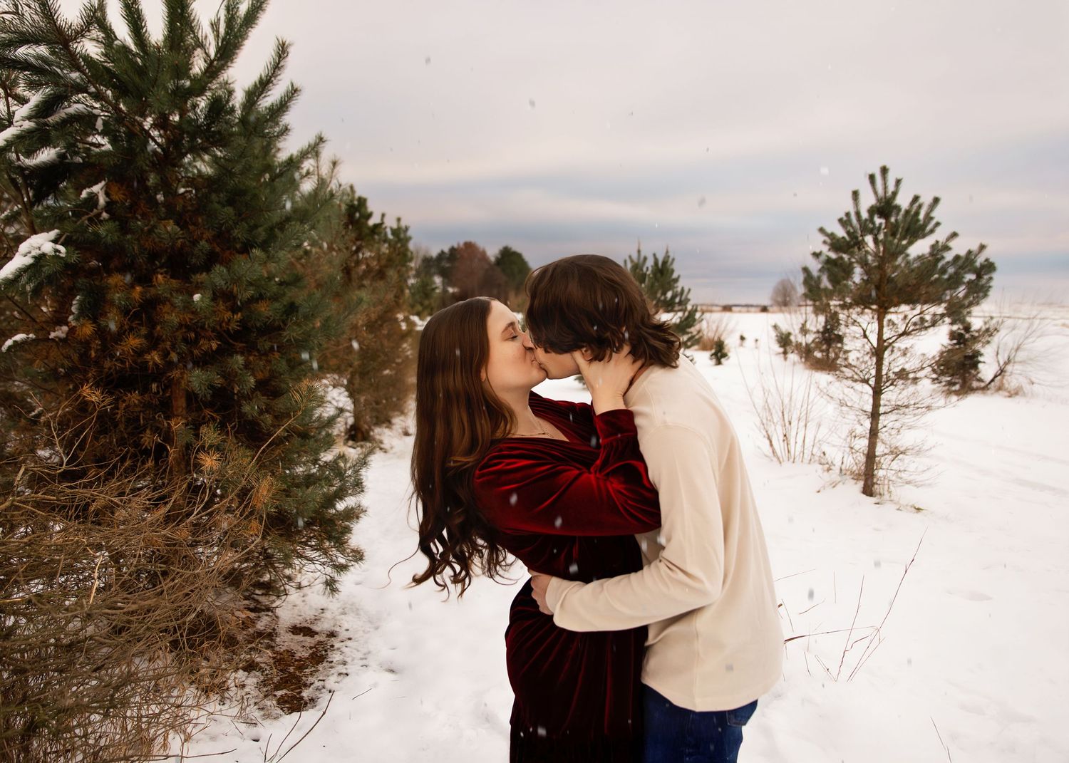 Christmas Couples Session in Central Illinois
