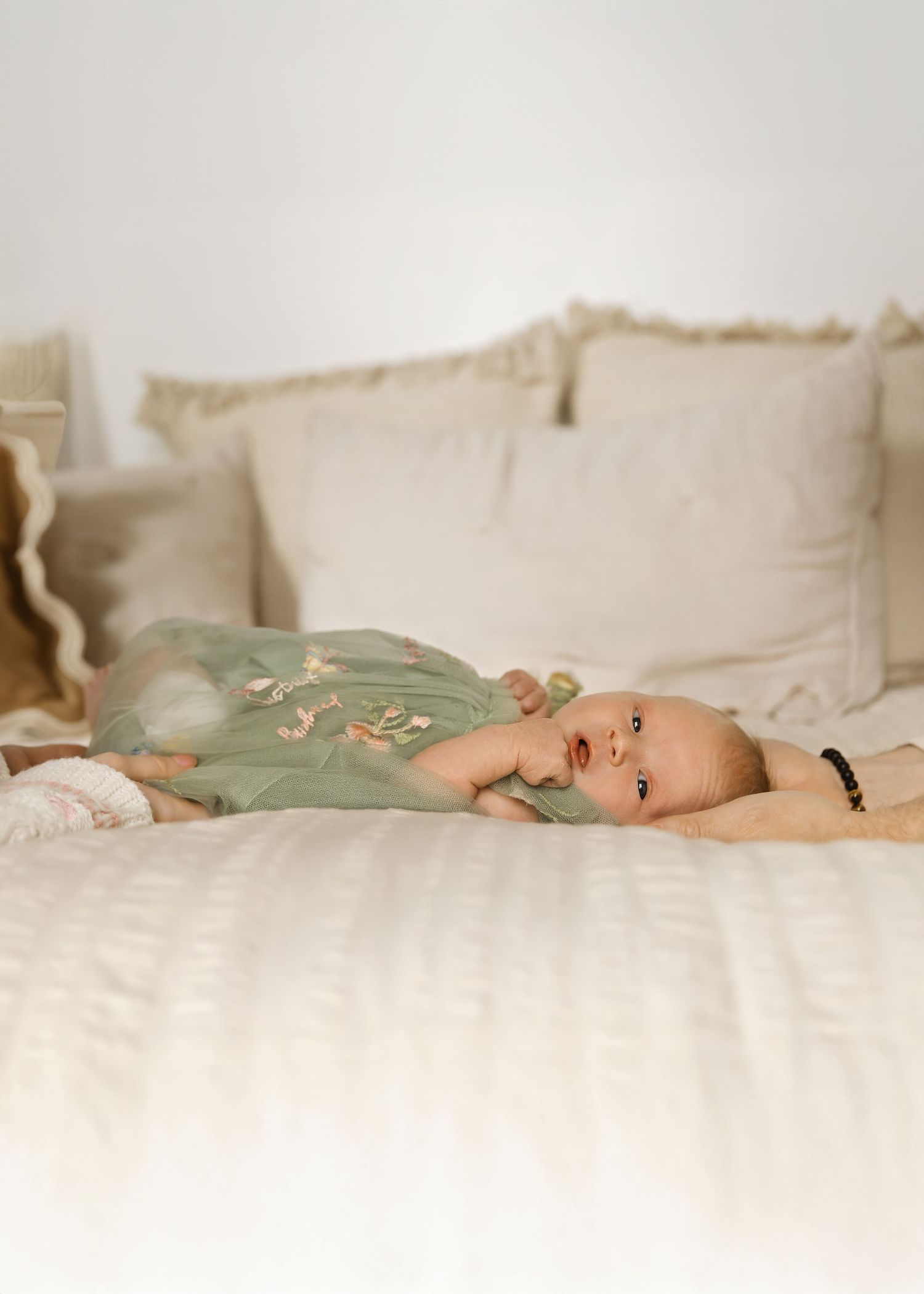 Lifestyle Newborn photoshoot in Central Illinois