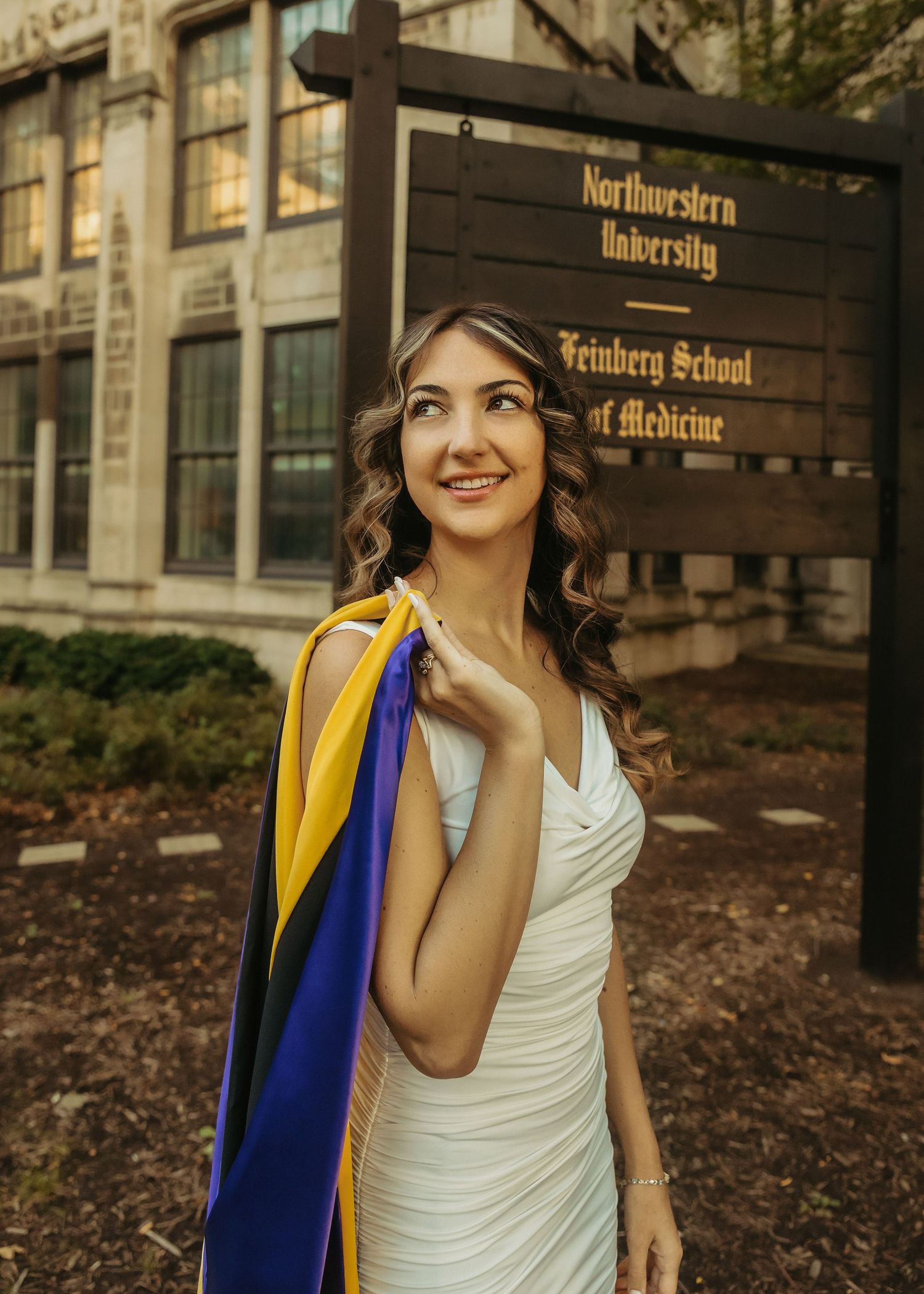 Graduation Portrait at Northwestern University in Chicago IL