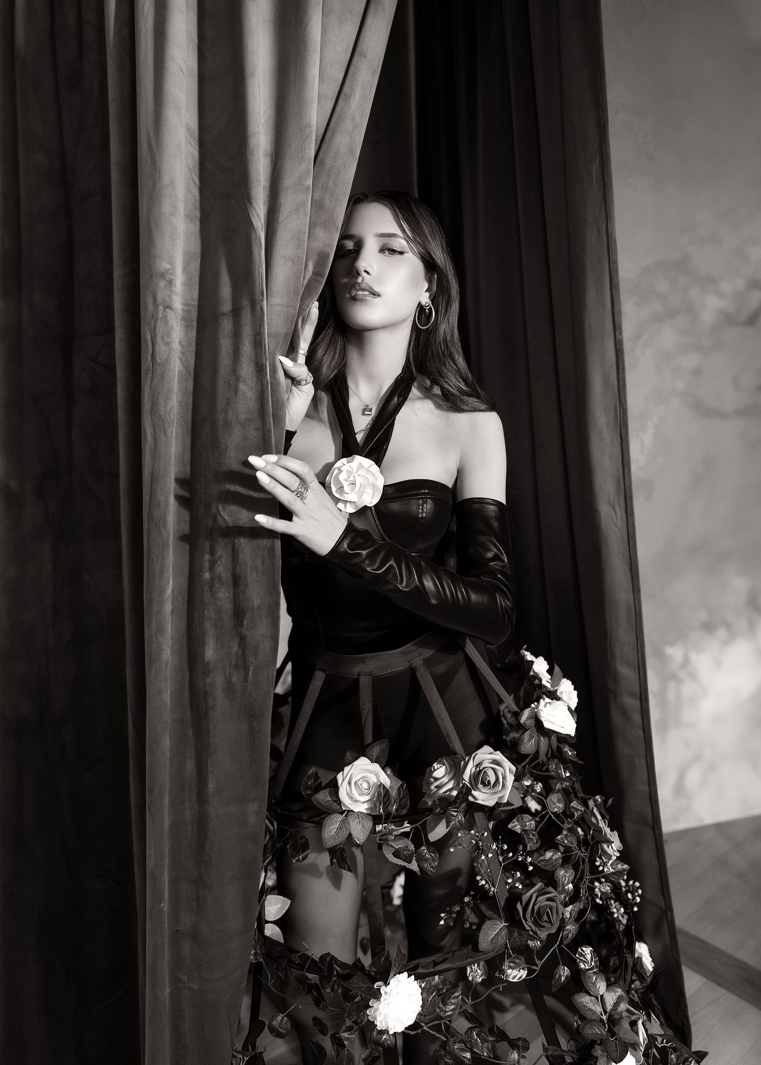 Flowered creative concept portrait session in Chicago, IL