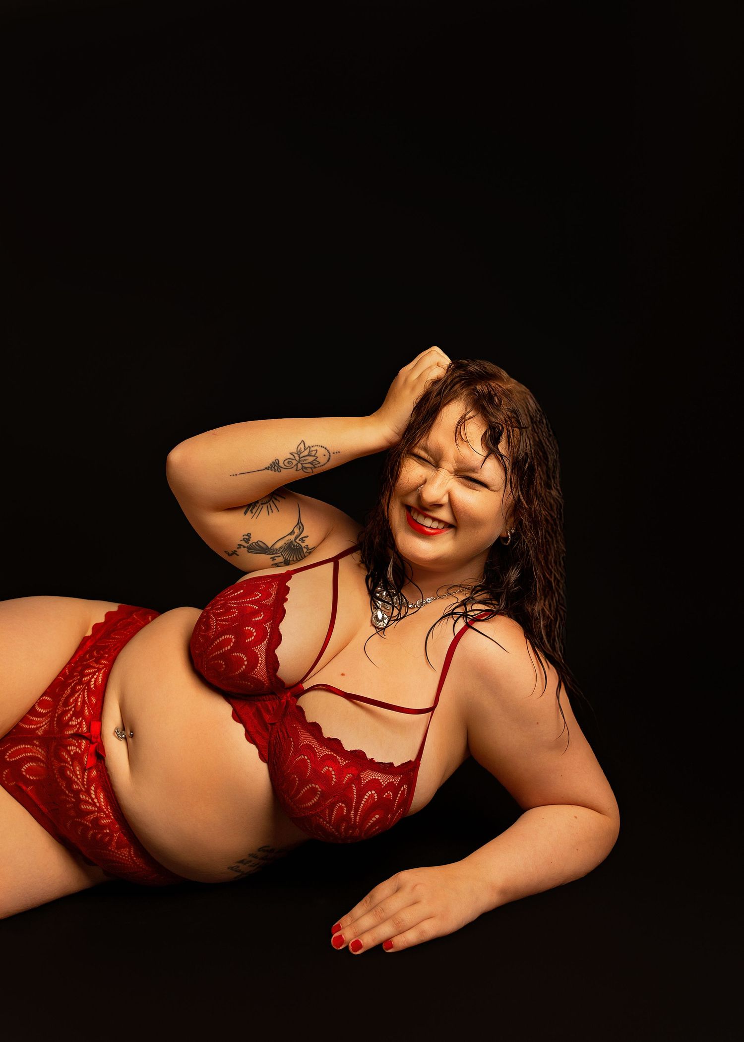 In-studio boudoir session in Peoria, IL