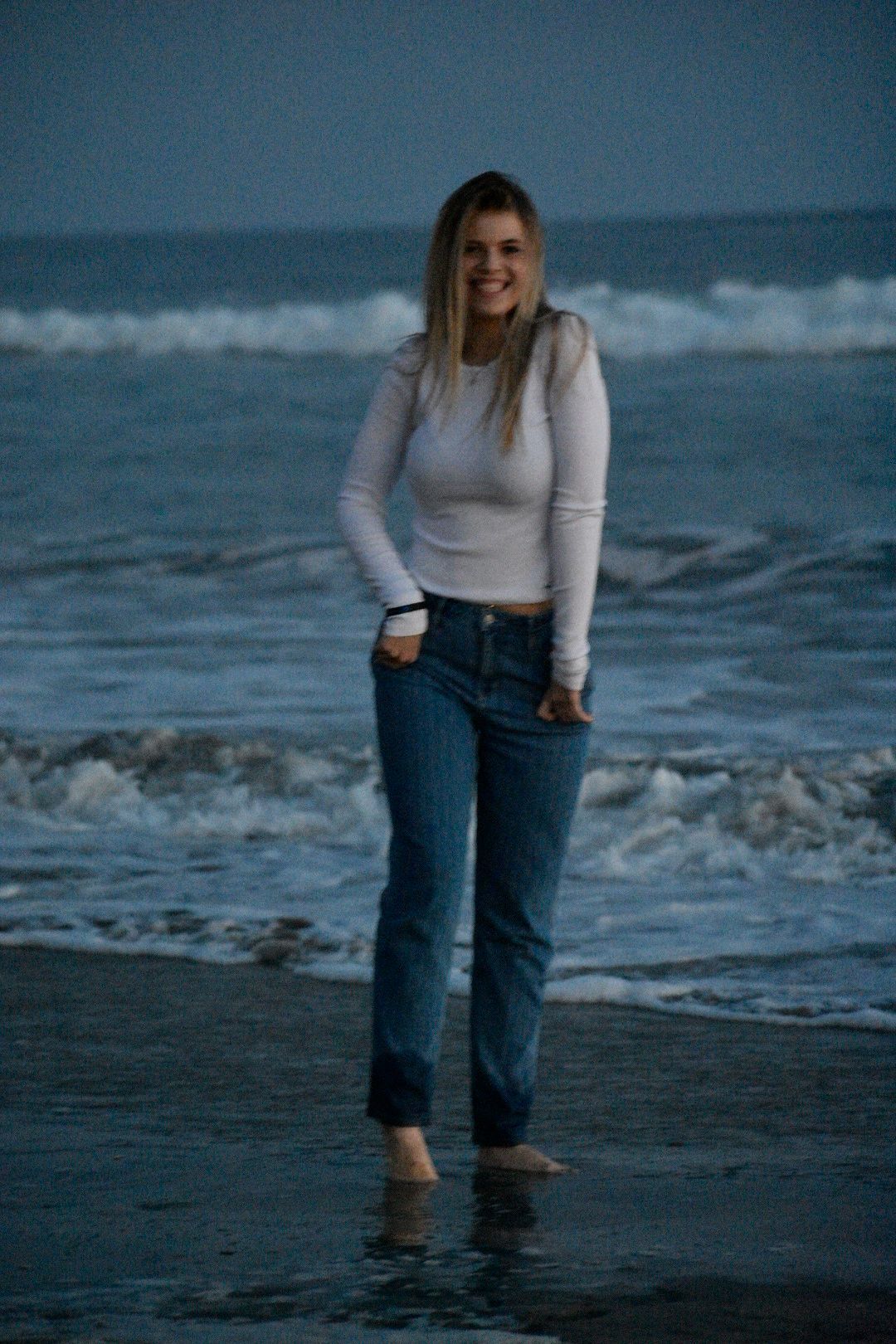 Self portrait, photographer, oceanside, Chicago, beach photoshoot