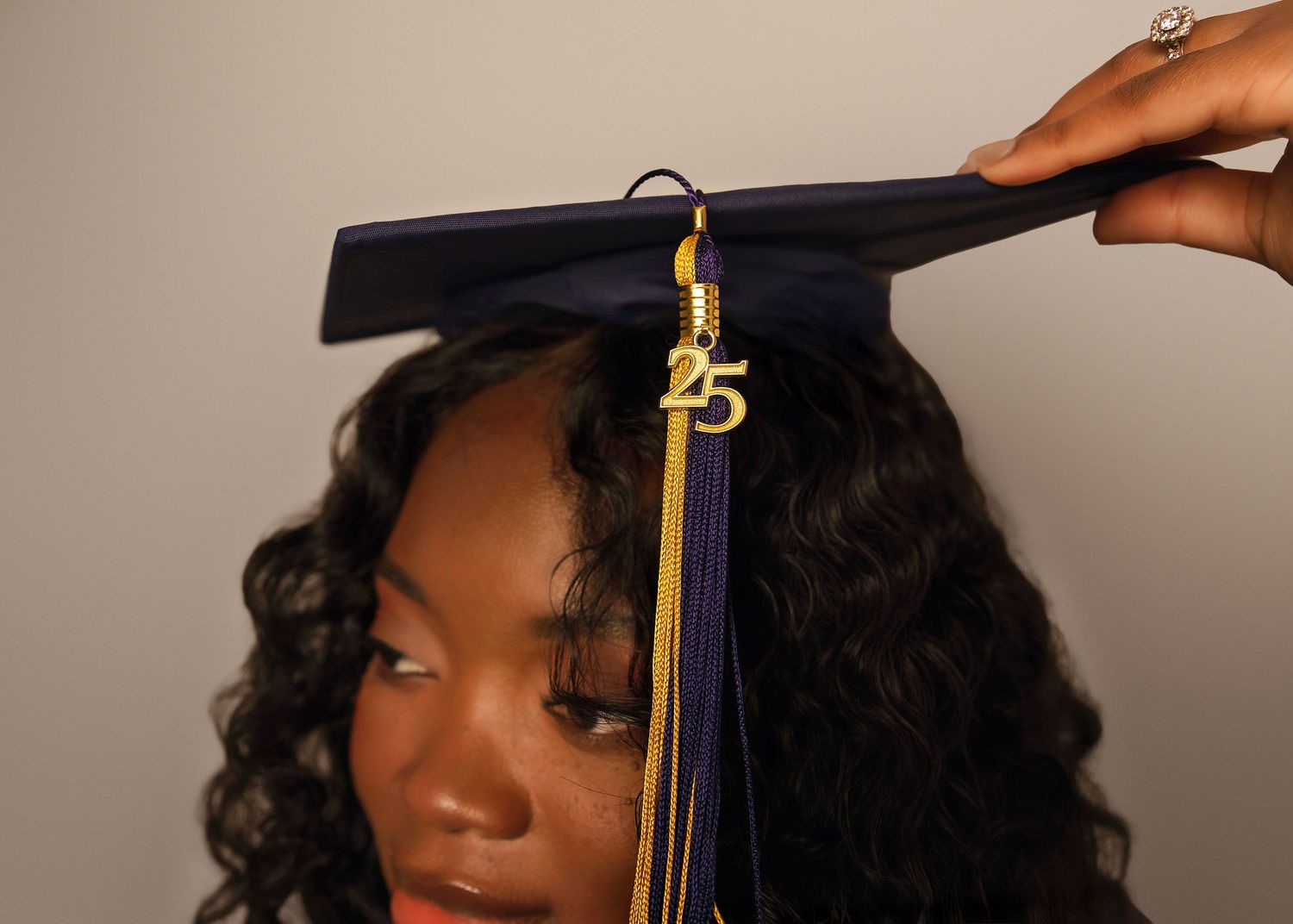 In-studio graduation session in Peoria, IL