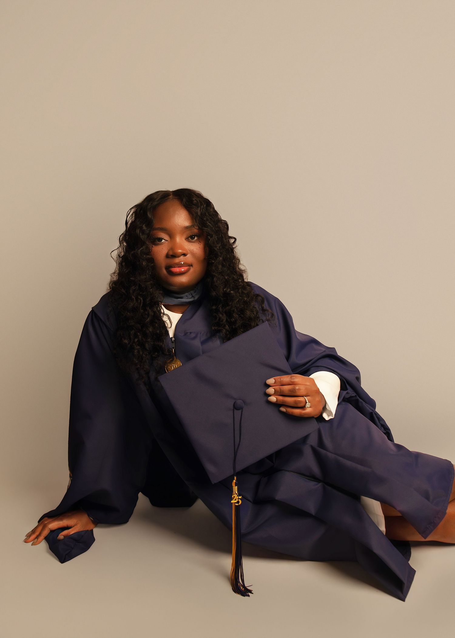 In-studio graduation session in Peoria, IL