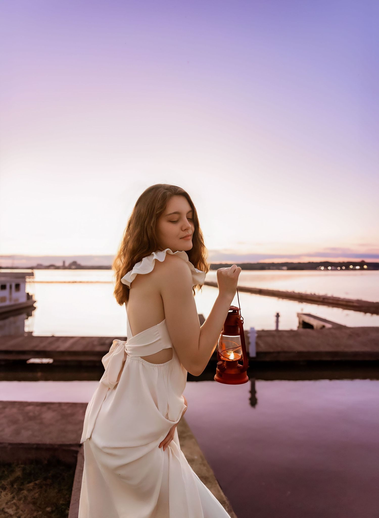 Creative Sunset portrait session in Peoria, IL