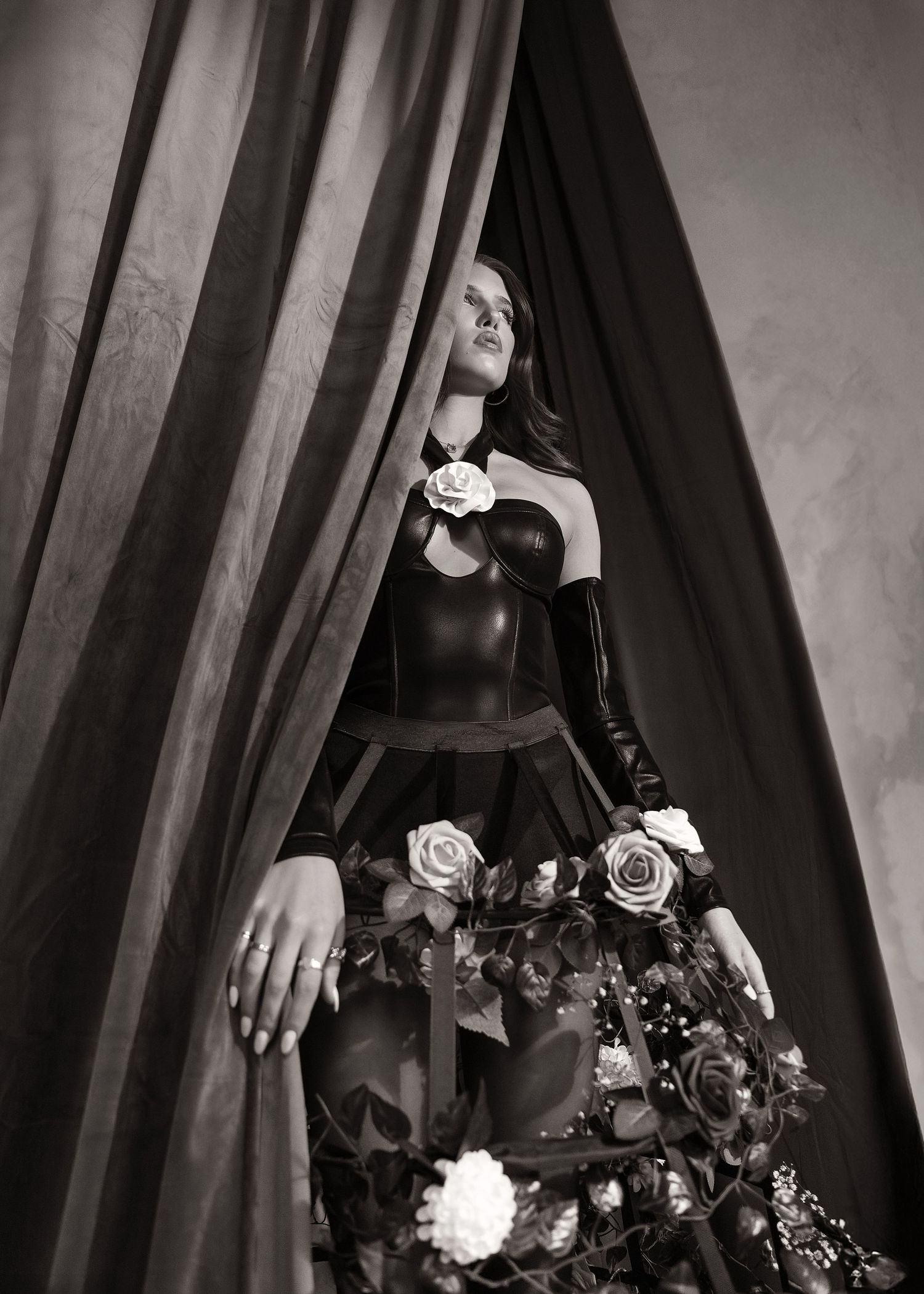 Flowered creative concept portrait session in Chicago, IL