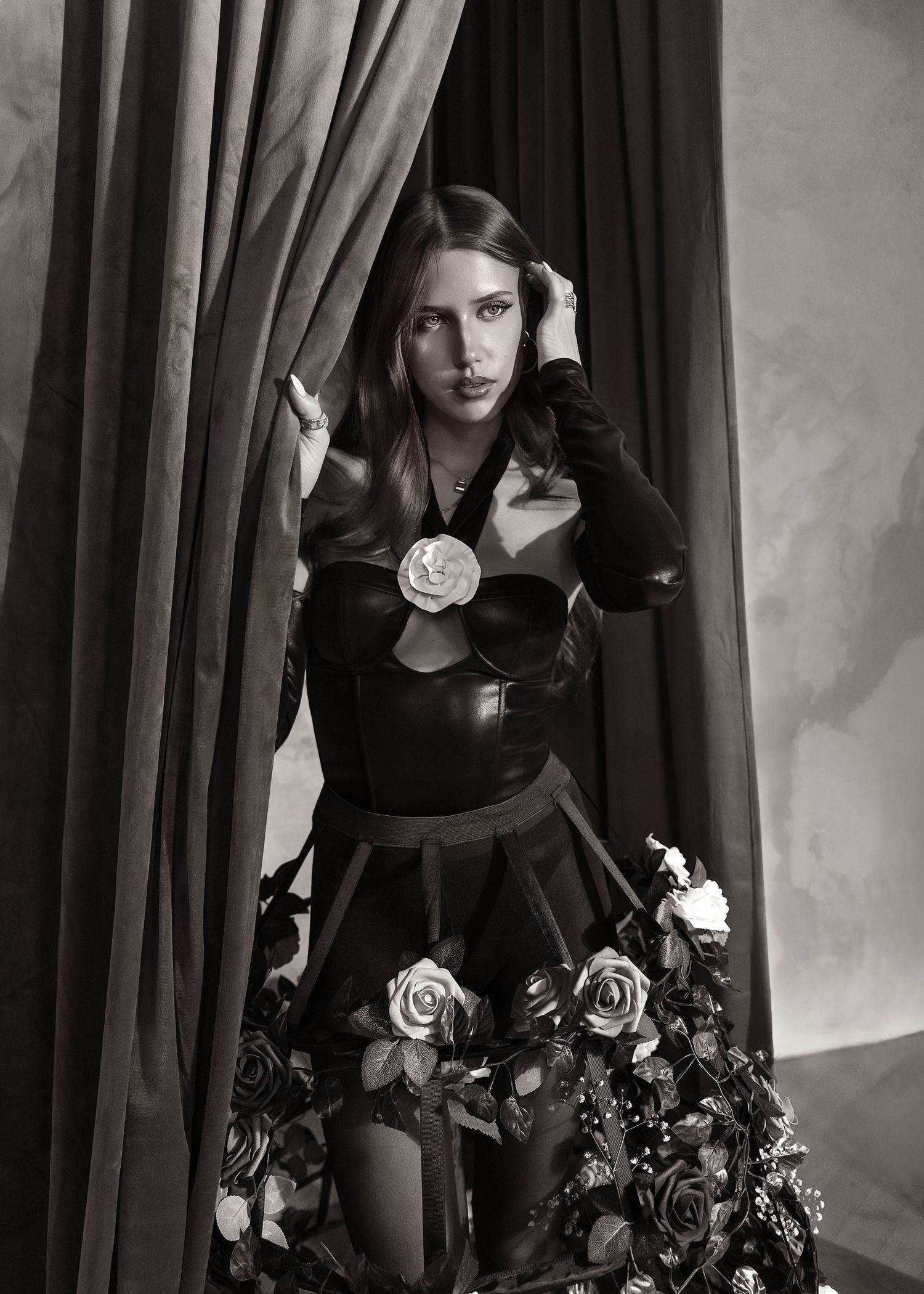 Flowered creative concept portrait session in Chicago, IL