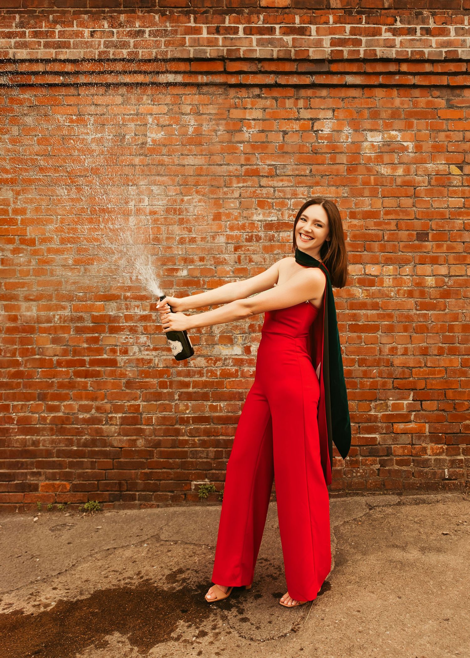 Graduation portrait session in Peoria Illinois Warehouse District