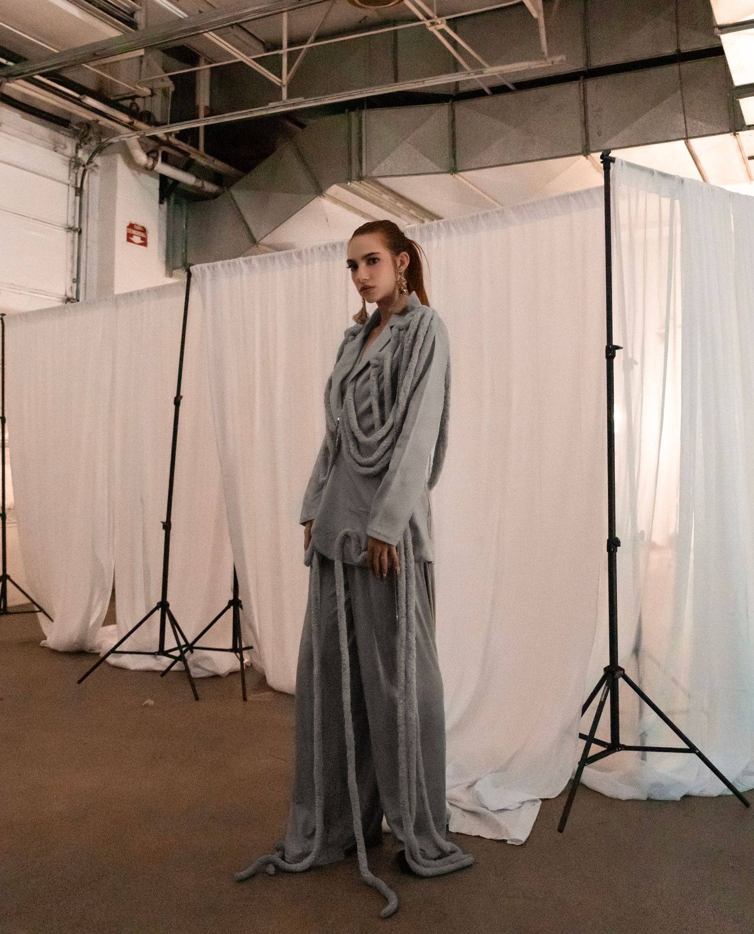 Behind the scenes of a fashion show