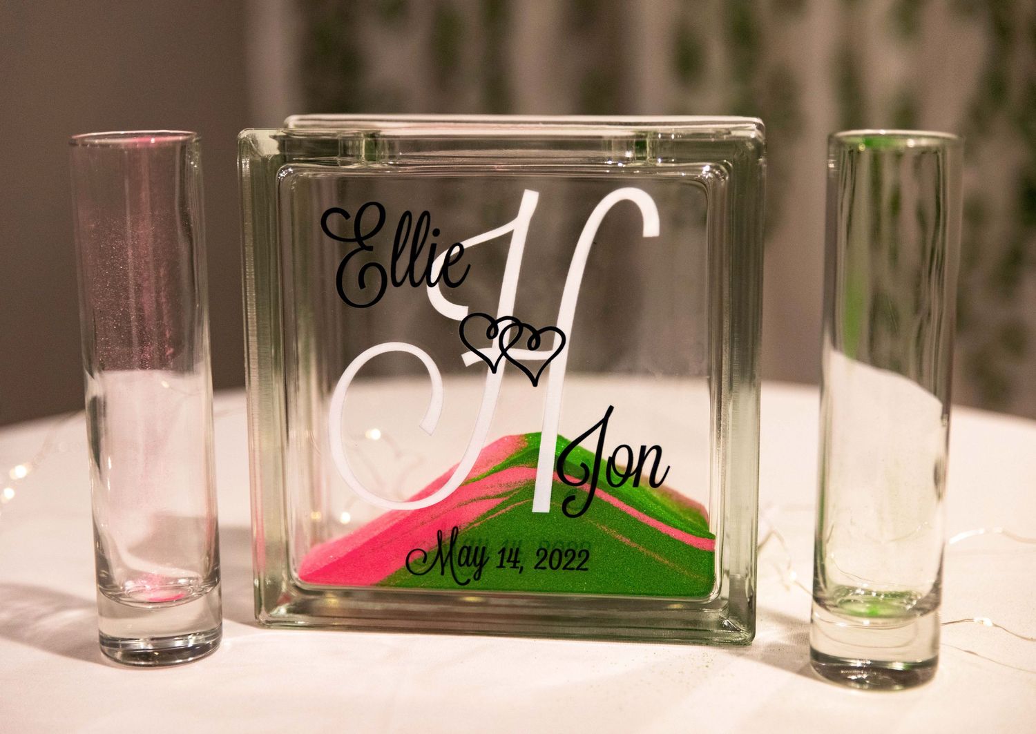 Special merging of families symbol at wedding for straight couple