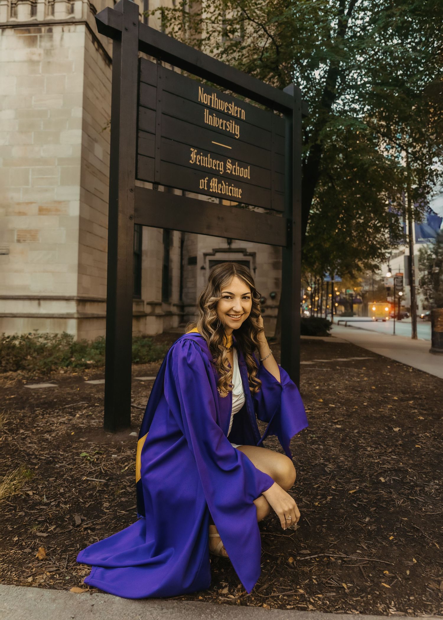 Graduation Portrait at Northwestern University in Chicago IL