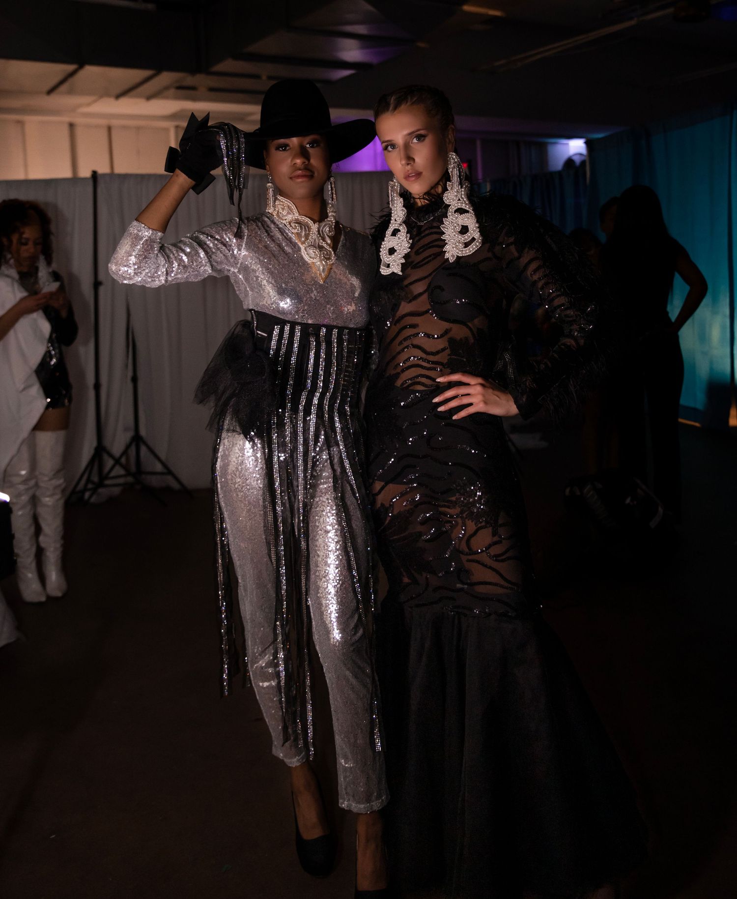 Behind the scenes of a fashion show