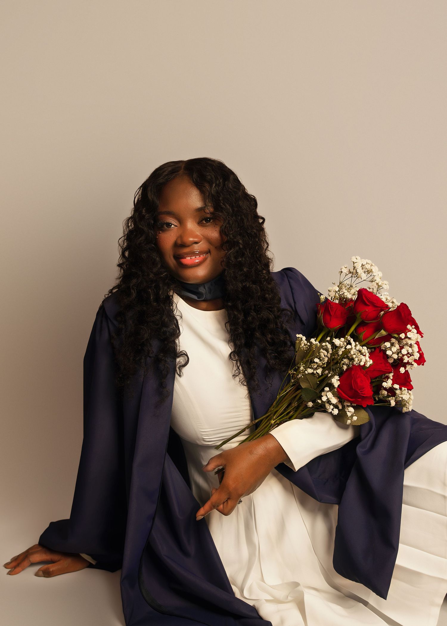 In-studio graduation session in Peoria, IL