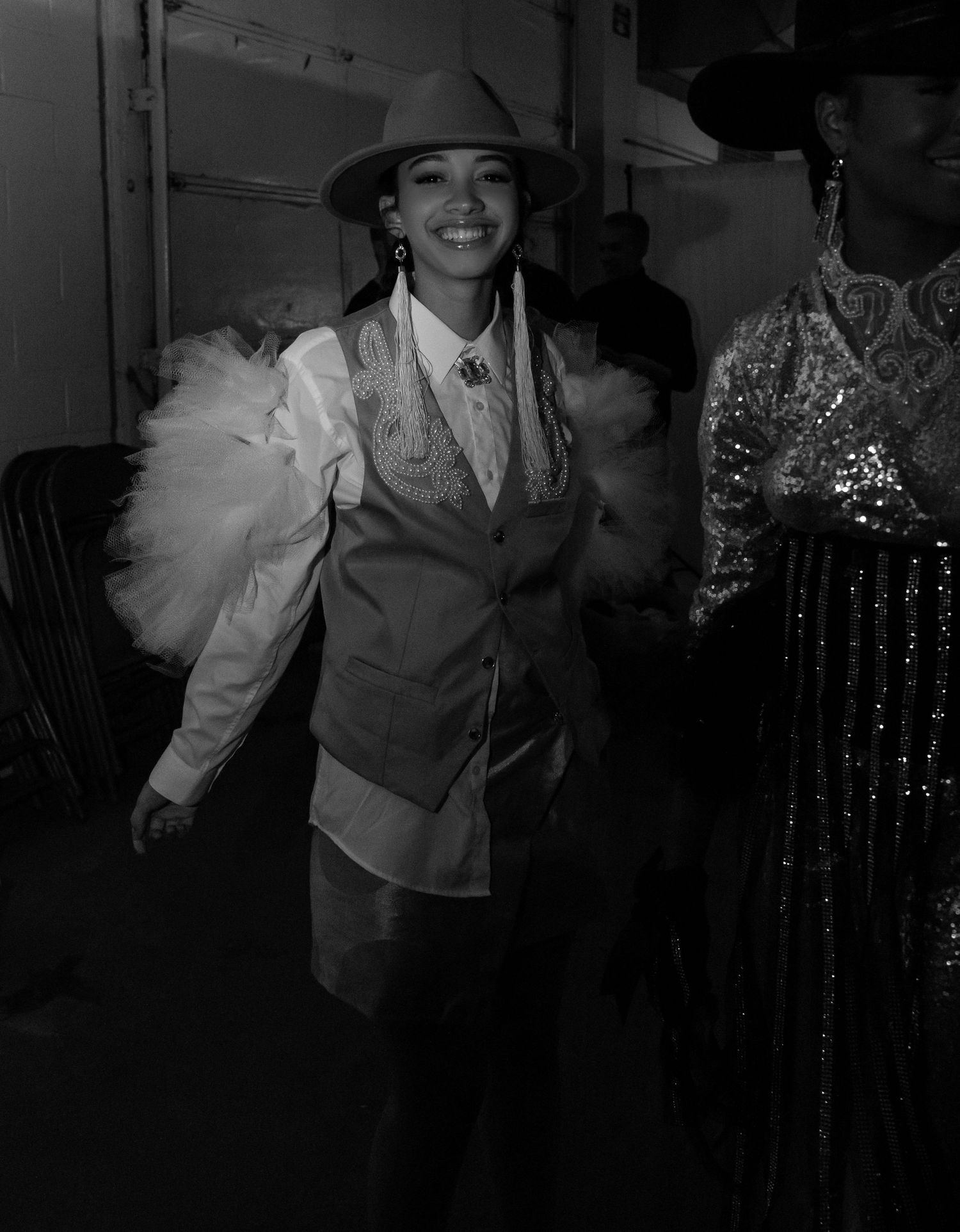 Behind the scenes of a fashion show