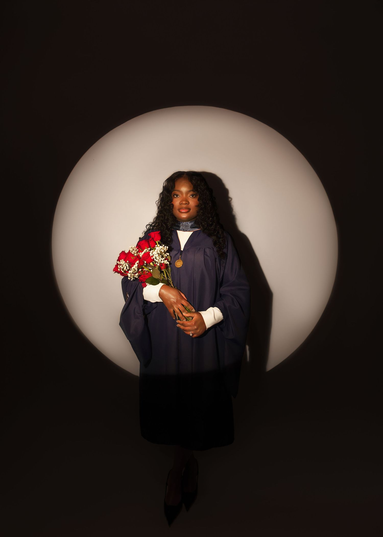Graduation portrait session in-studio in Peoria, IL