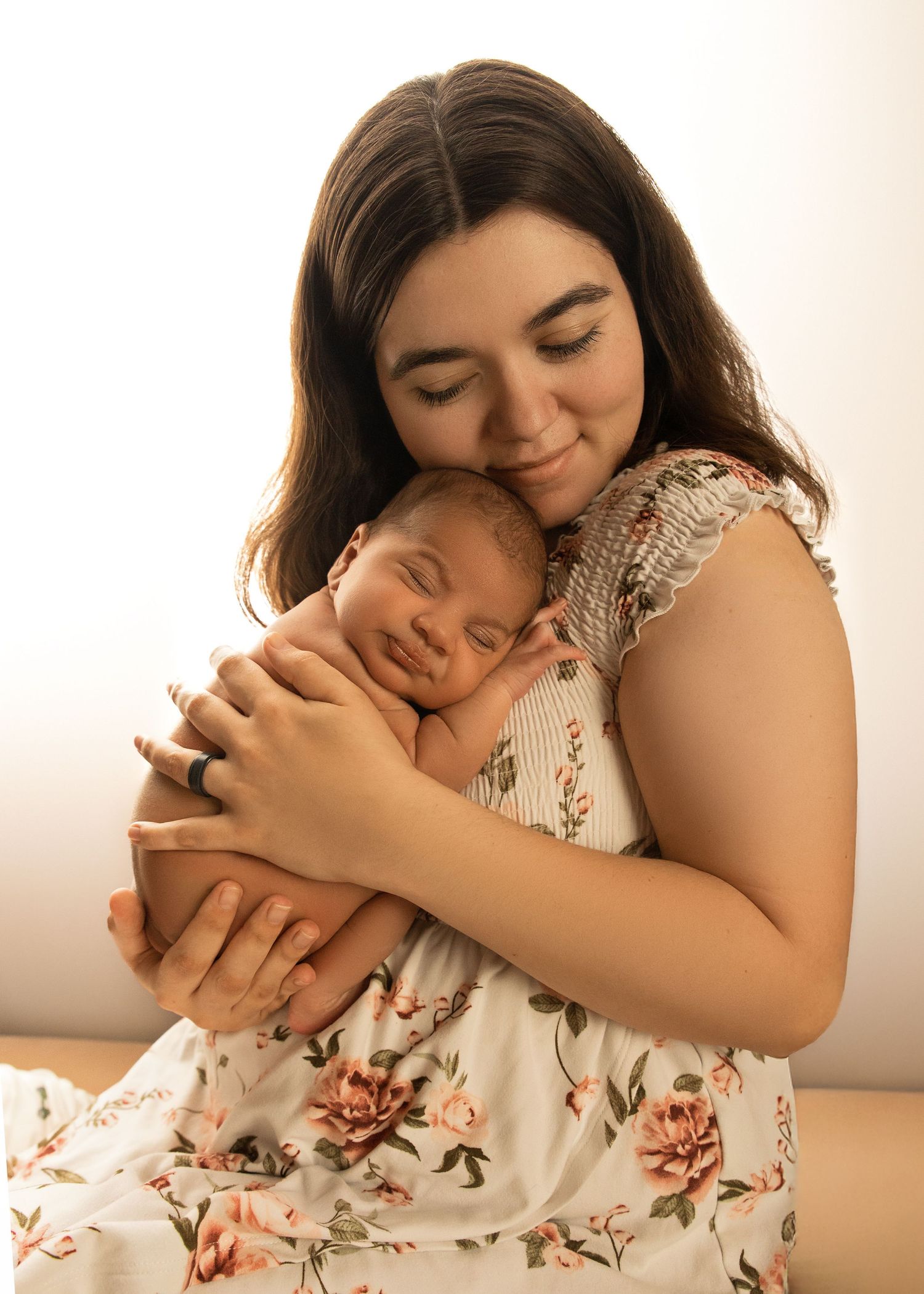Lifestyle Newborn session in-studio in Tremont Illinois