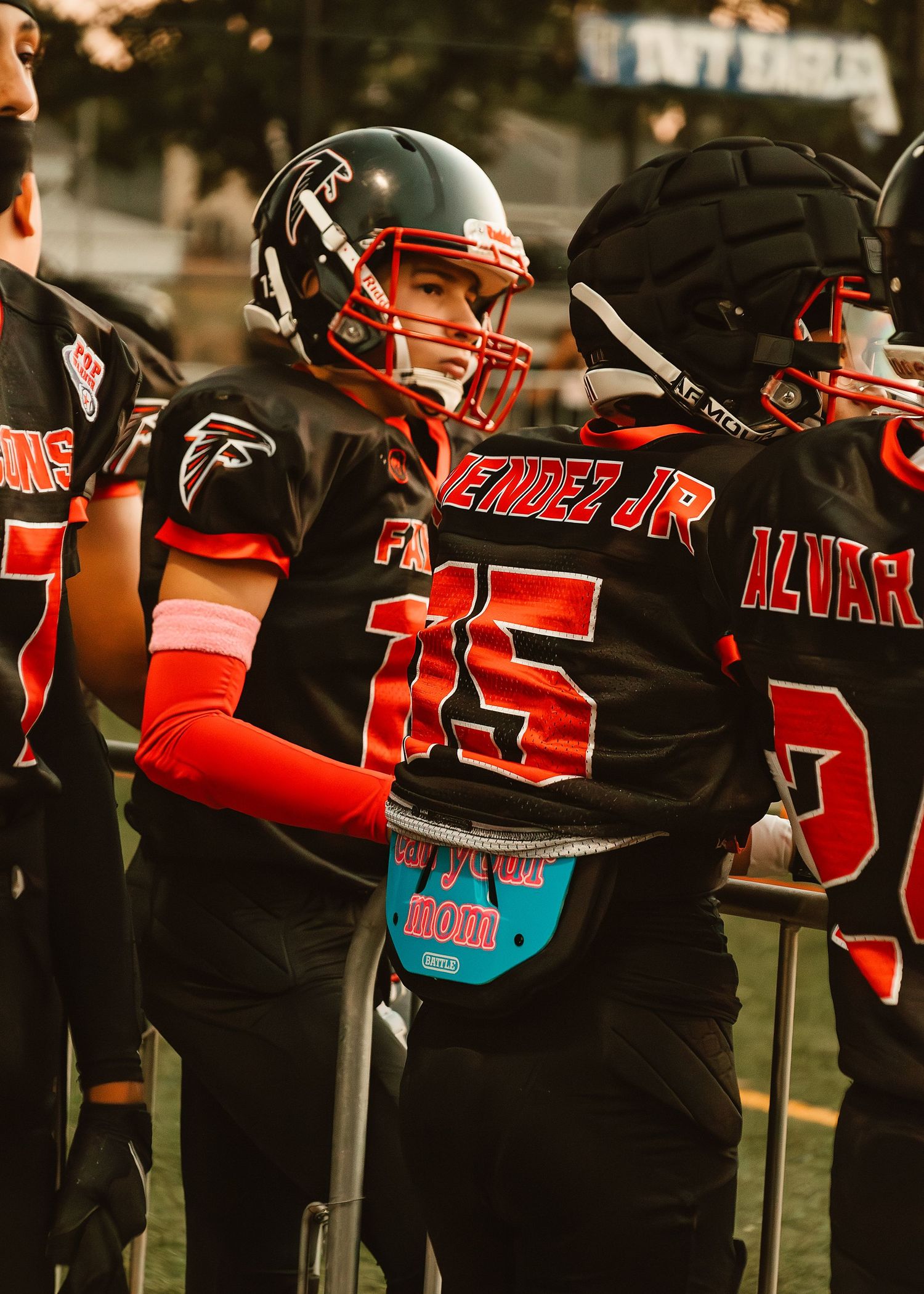 Football shot for highschool in Chicago, IL